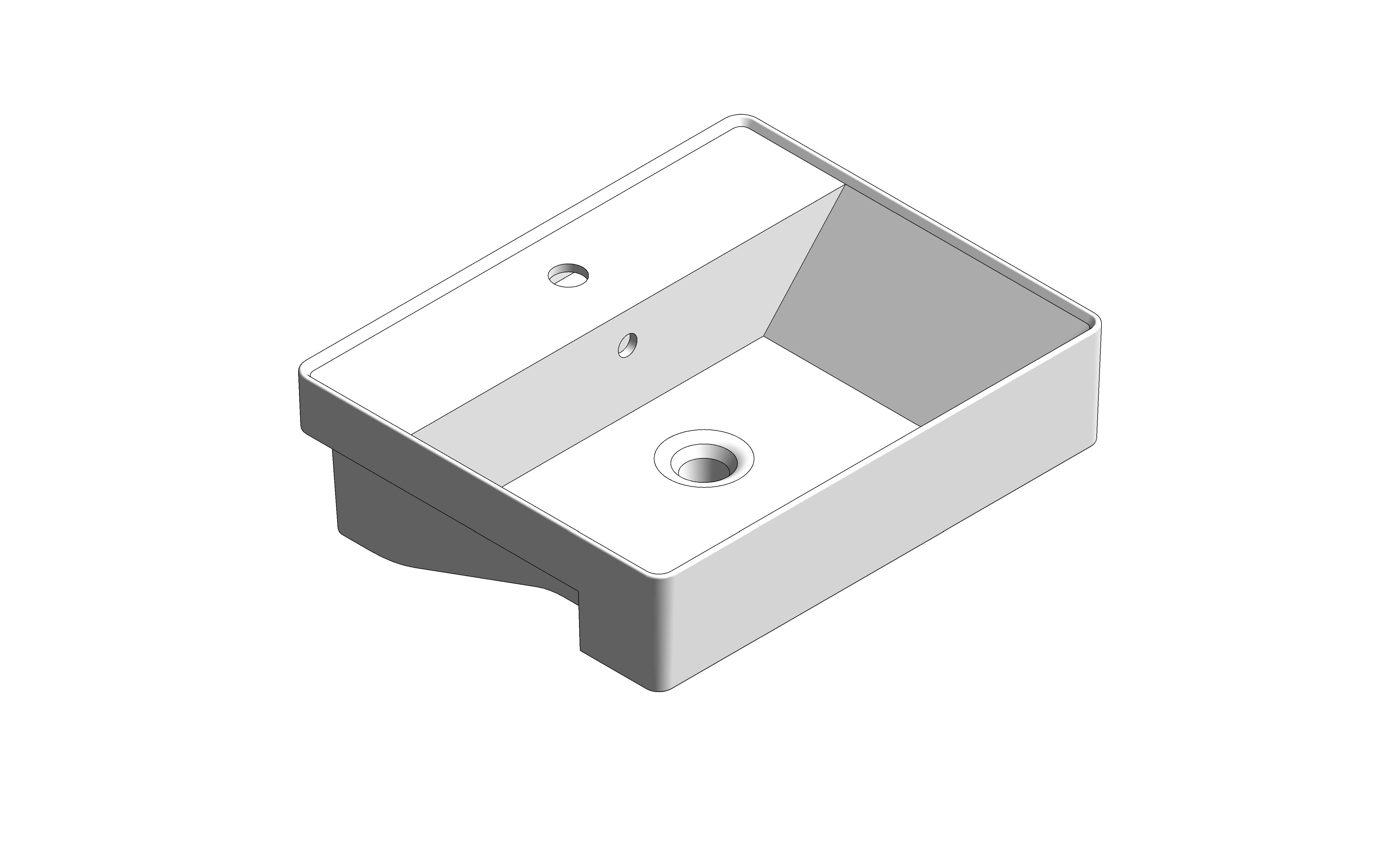 bimstore 3D image of the Acacia SupaSleek Semi Counter Basin 550mm - CCASF419-1010411F0 from American Standard