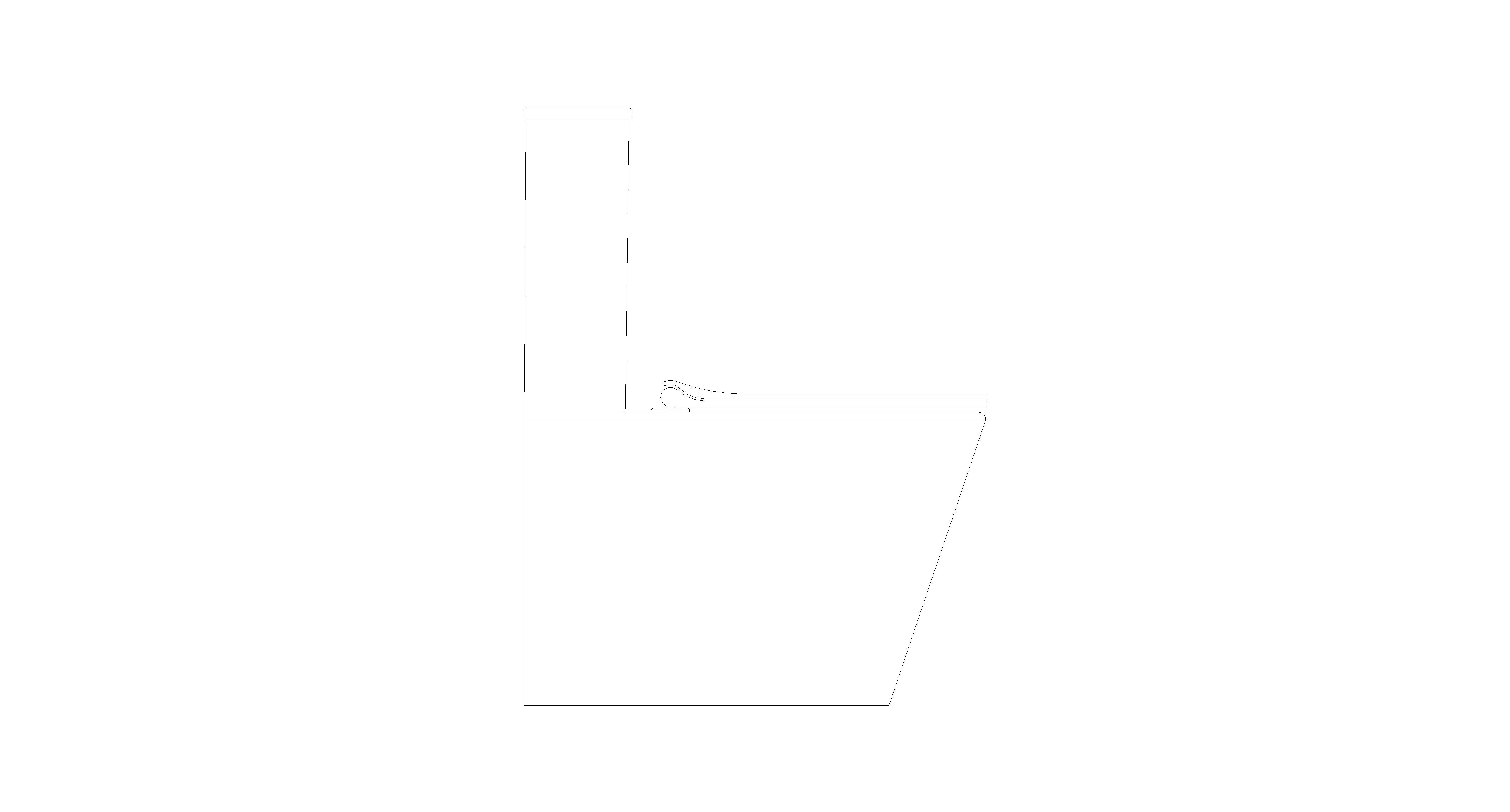 bimstore side image of American Standard - Heron Hygiene Rim Back to Wall Toilet - Back Inlet