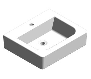 Product: Concept Square 550mm Wall Hung Wash Basin - CCASF550-1010410F0