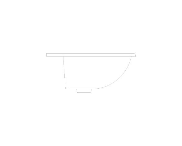 bimstore side image of American Standard - Concept Sphere Countertop 55Cm basin WT - CL0452I-6DAWDLT