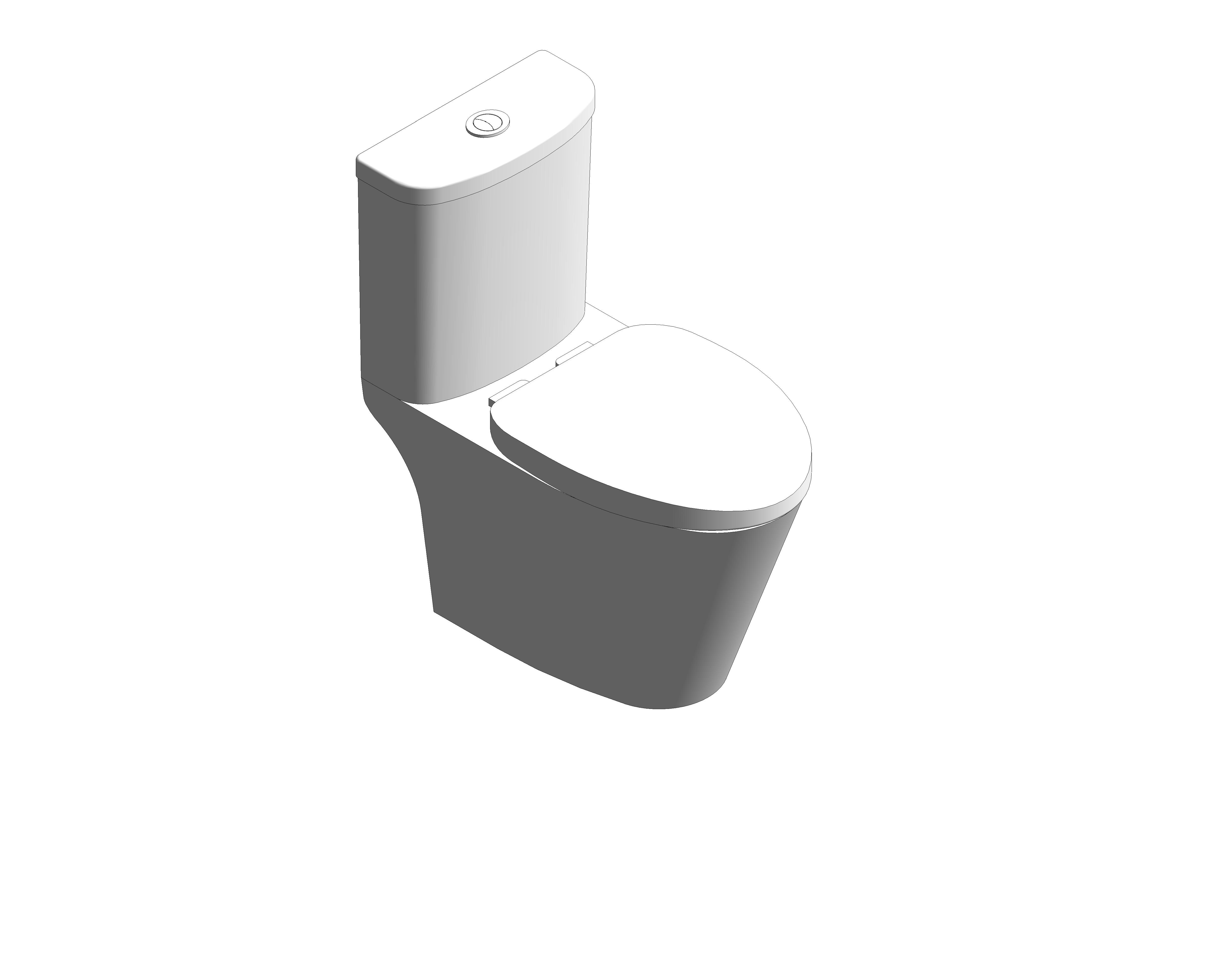 bimstore 3D image of the Compact Codie Close Coupled Toilet - CL24075-6DACTCB from American Standard