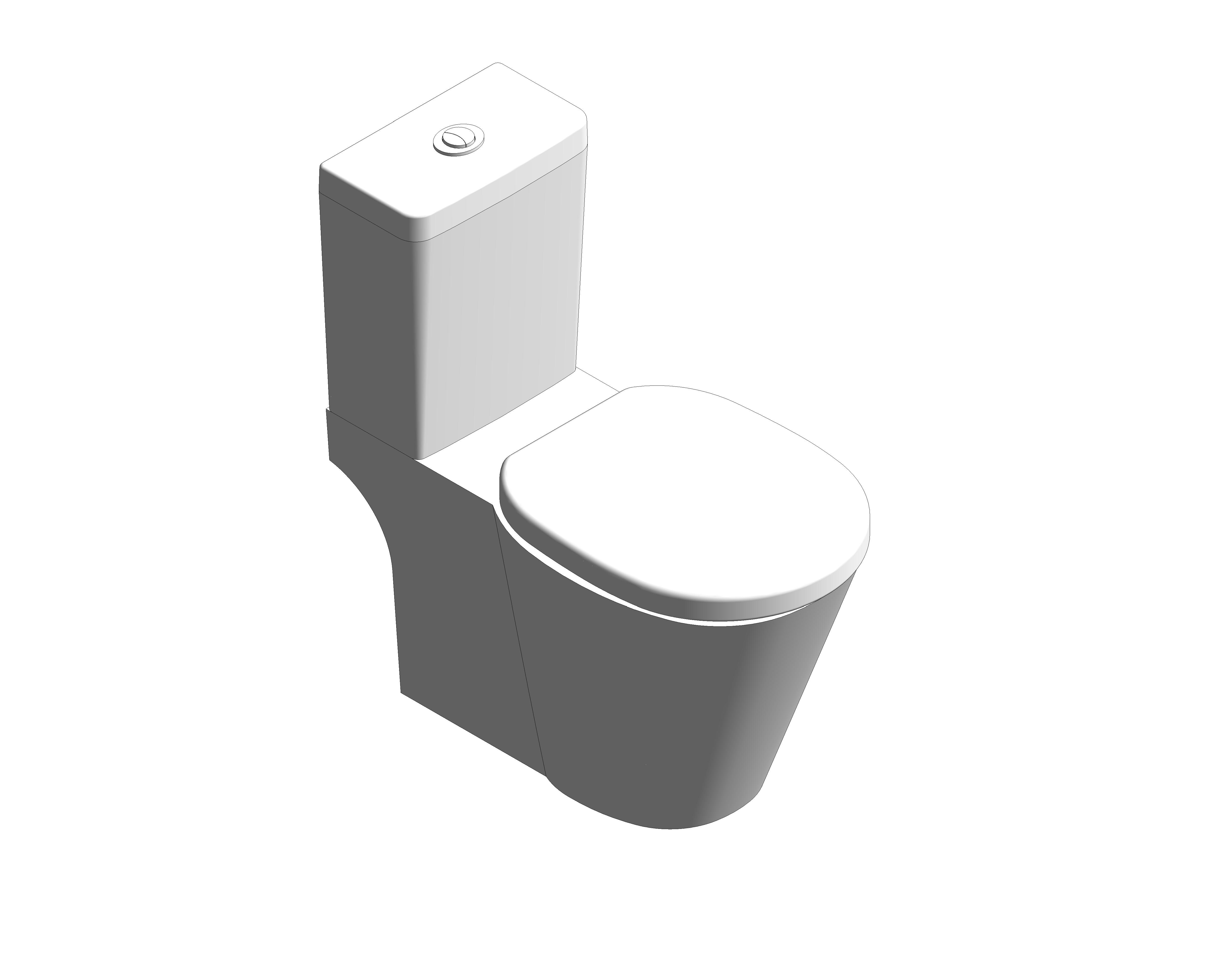 bimstore 3D image of the Concept CC 305RI Cube Tank complet set WT - CL27045-6DACTST from American Standard