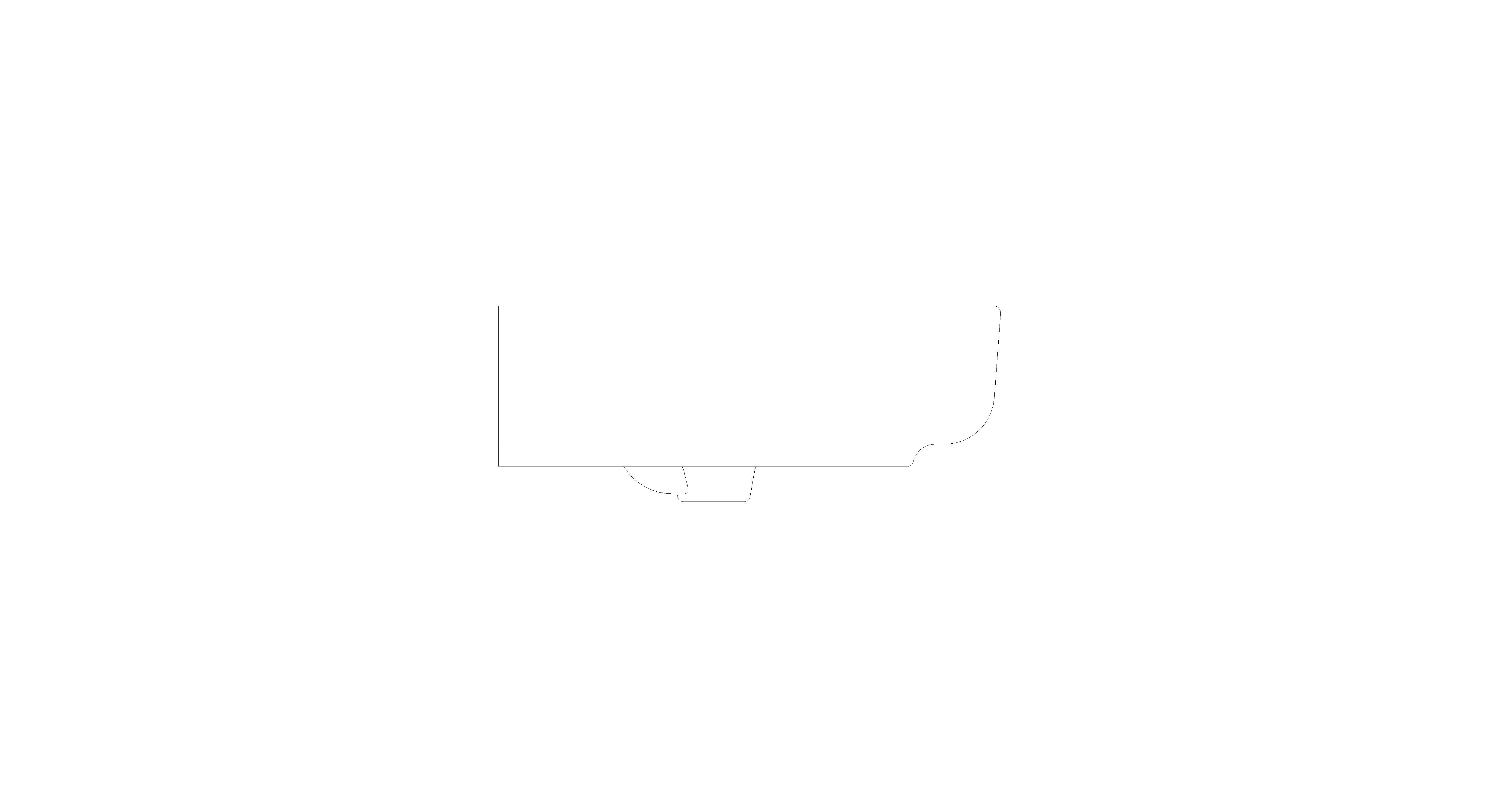 bimstore side image of the American Standard - Concept D-Shape Wall-Hung Basin - CL0553I-6DACTLW