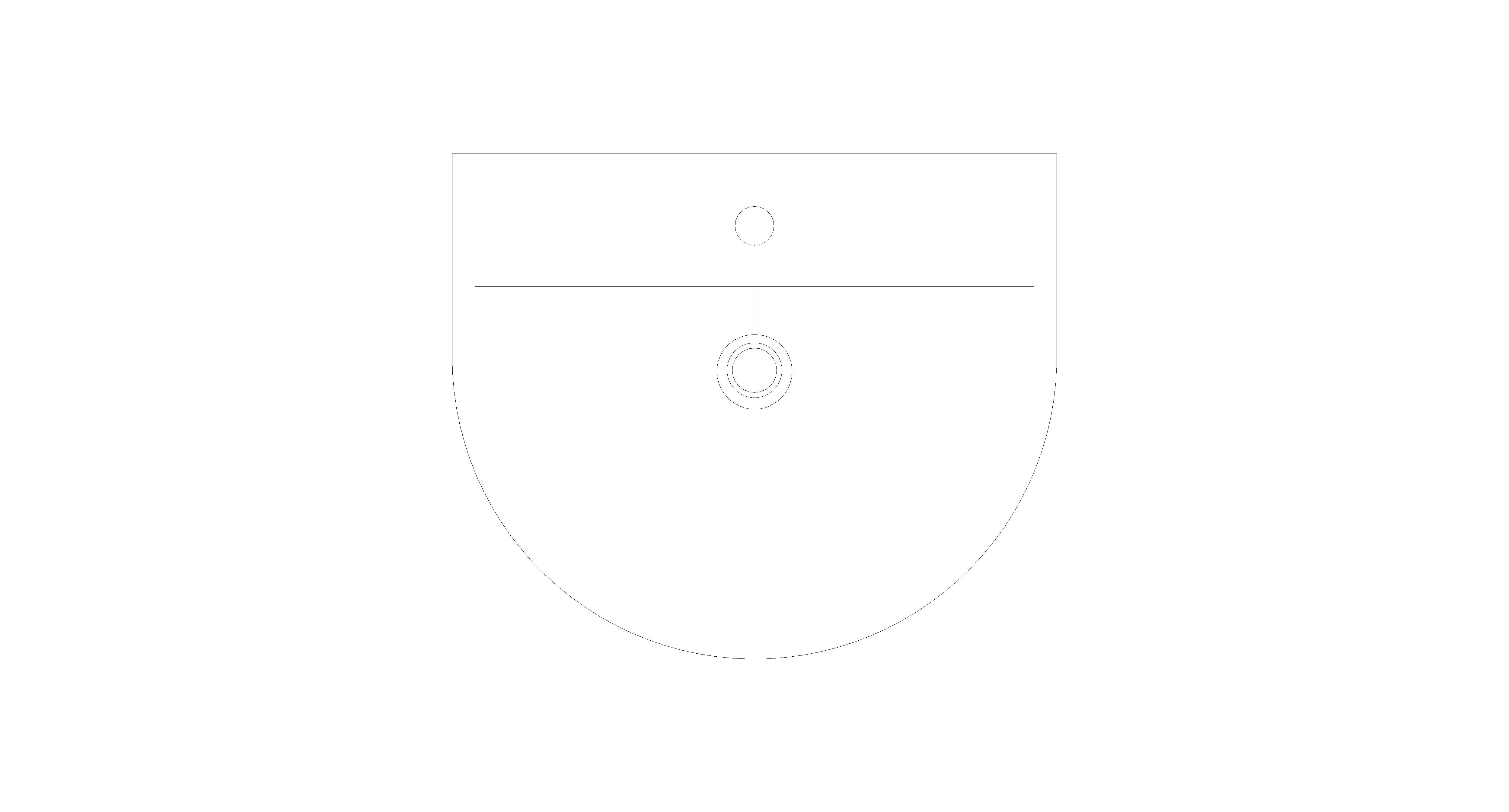 bimstore top image of the American Standard - Concept D-Shape Wall-Hung Basin - CL0553I-6DACTLW