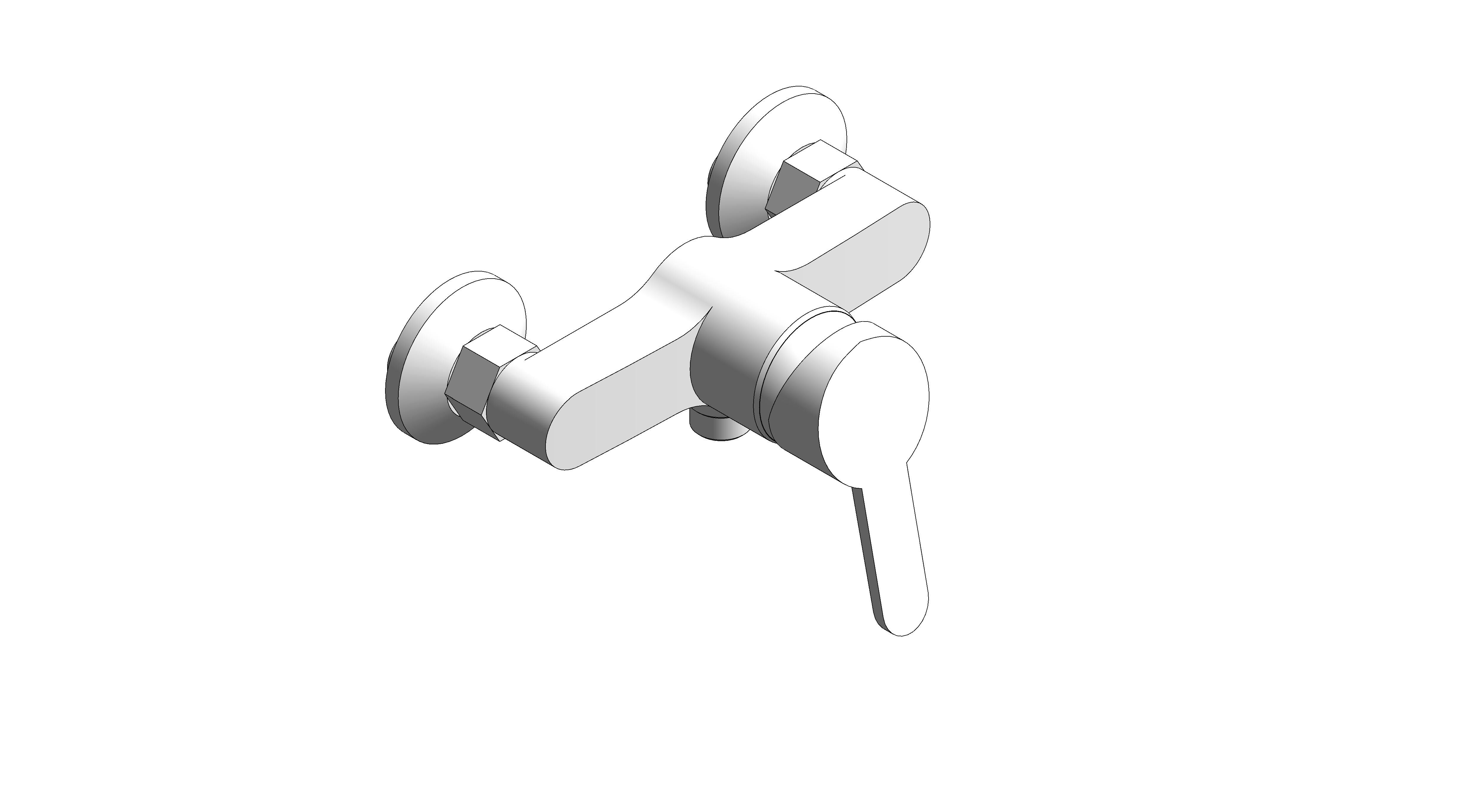 bimstore 3D image of American Standard - Concept Exposed Shower (w/o Shower Kit) - FFAS1412-7T1500BT0