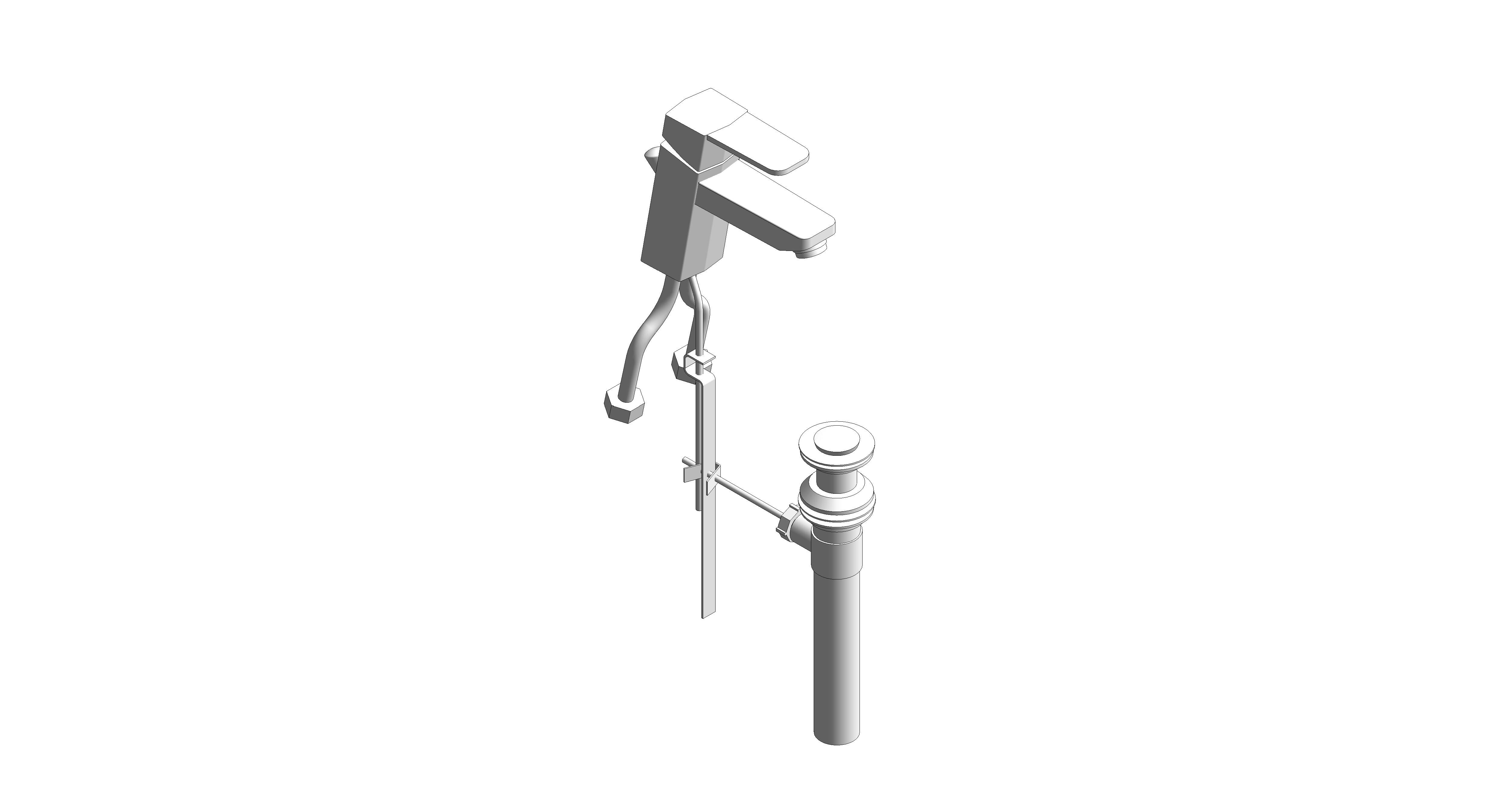Product: Concept Square Single Hole Lava Faucet - FFAS0401-1T1500BT0