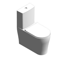Product: Cygnet Square Overheight Hygiene Rim Back to Wall Toilet - Bottom Inlet
