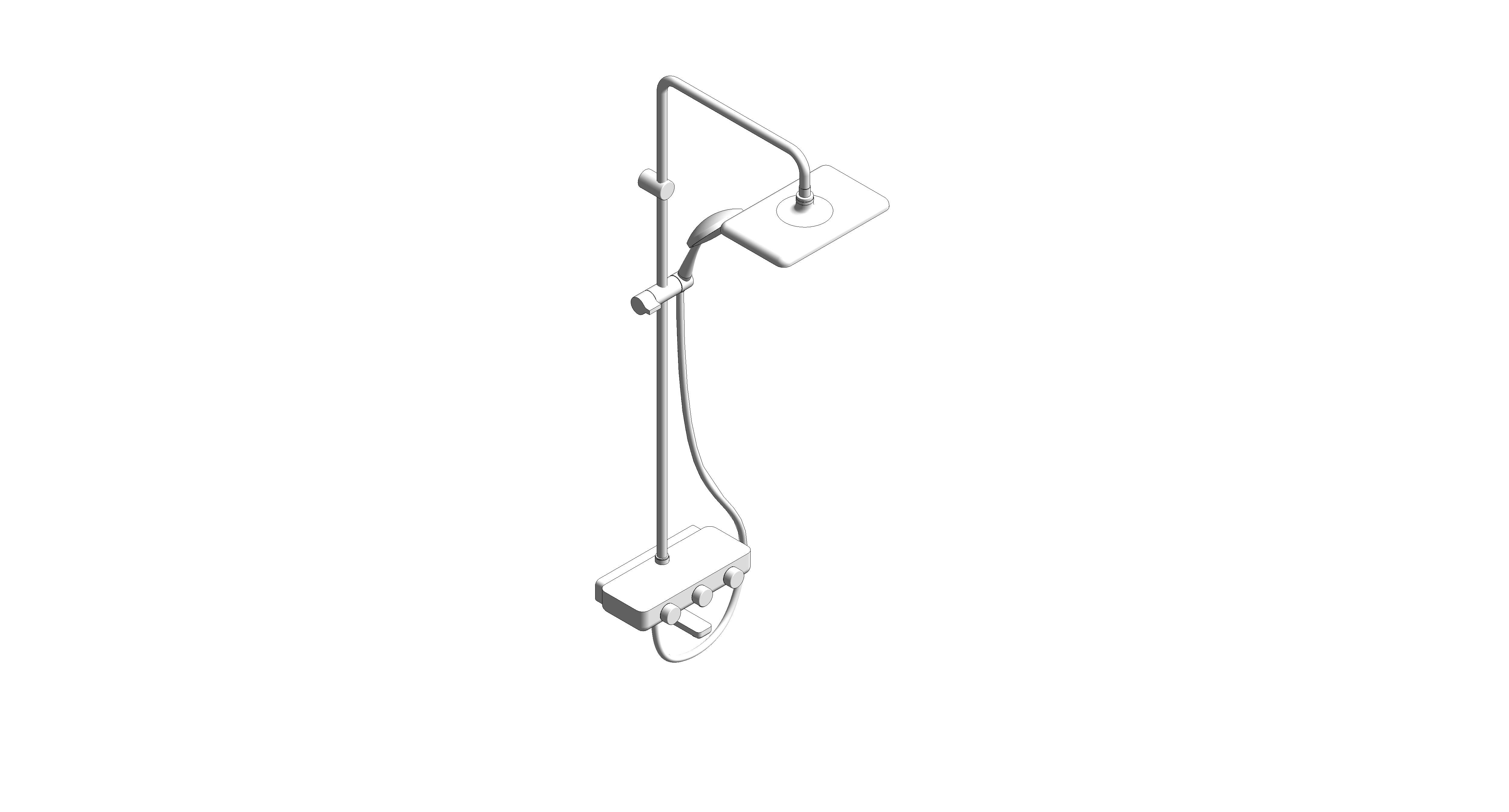 bimstore 3D image of American Standard - EasySET Exposed Auto Temperature Shower System (3-Way) - FFAS4956-601500BC0