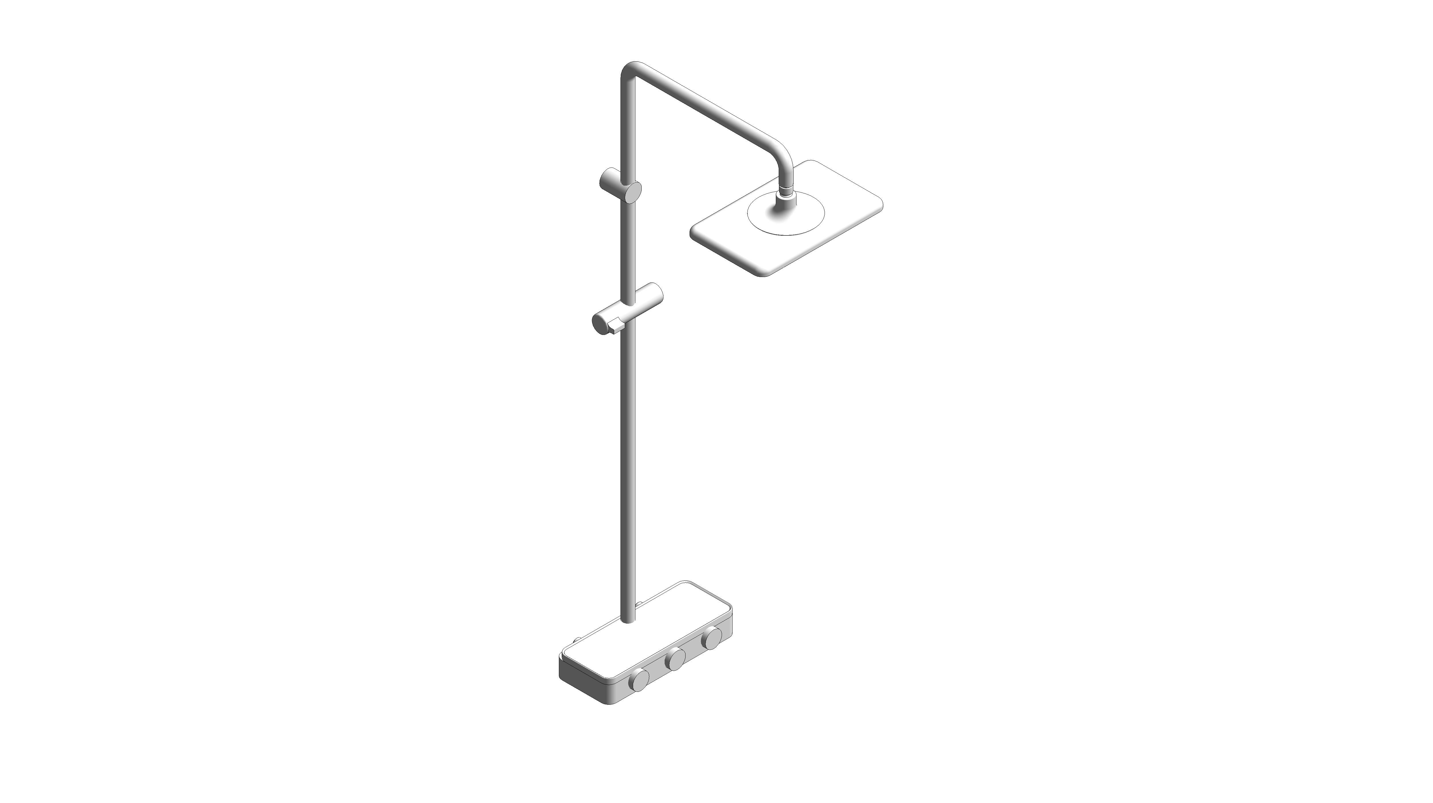 bimstore 3D image of the EasySet Exposed Shower Auto Temperature Mixer with Integrated Rainshower Kit - FFAS4955-701500BT0 from American Standard