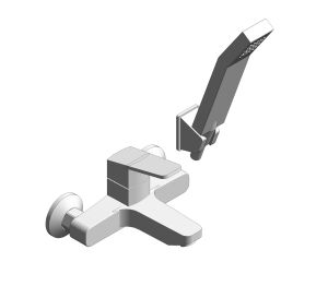 Product: Concept Square Exposed Bath & Shower Mixer with Shower Kit - FFAS0411-601500BF0