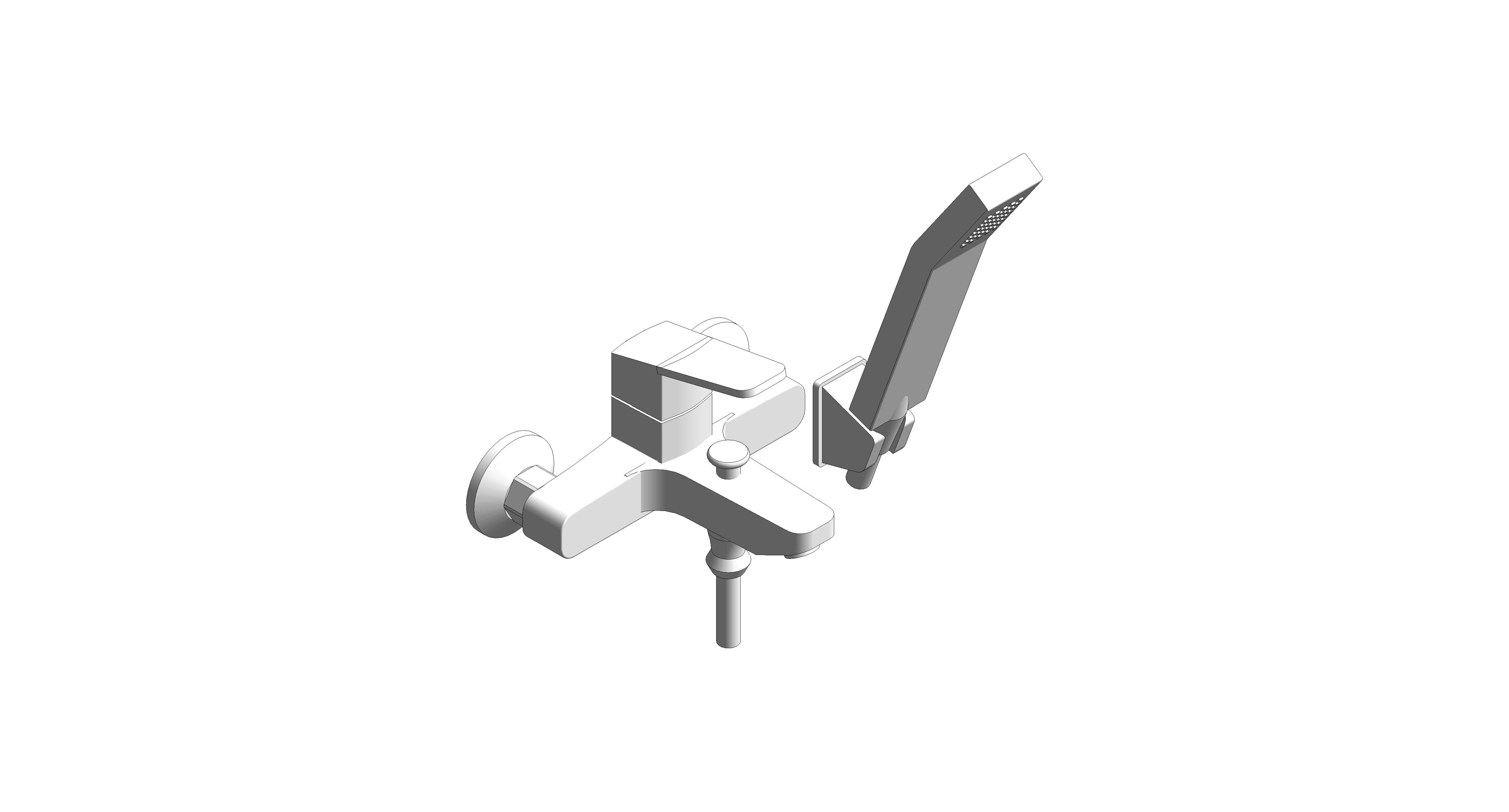 bimstore 3D image of American Standard - Concept Square Exposed BnS Faucet - FFAS0411-6T1500BT0