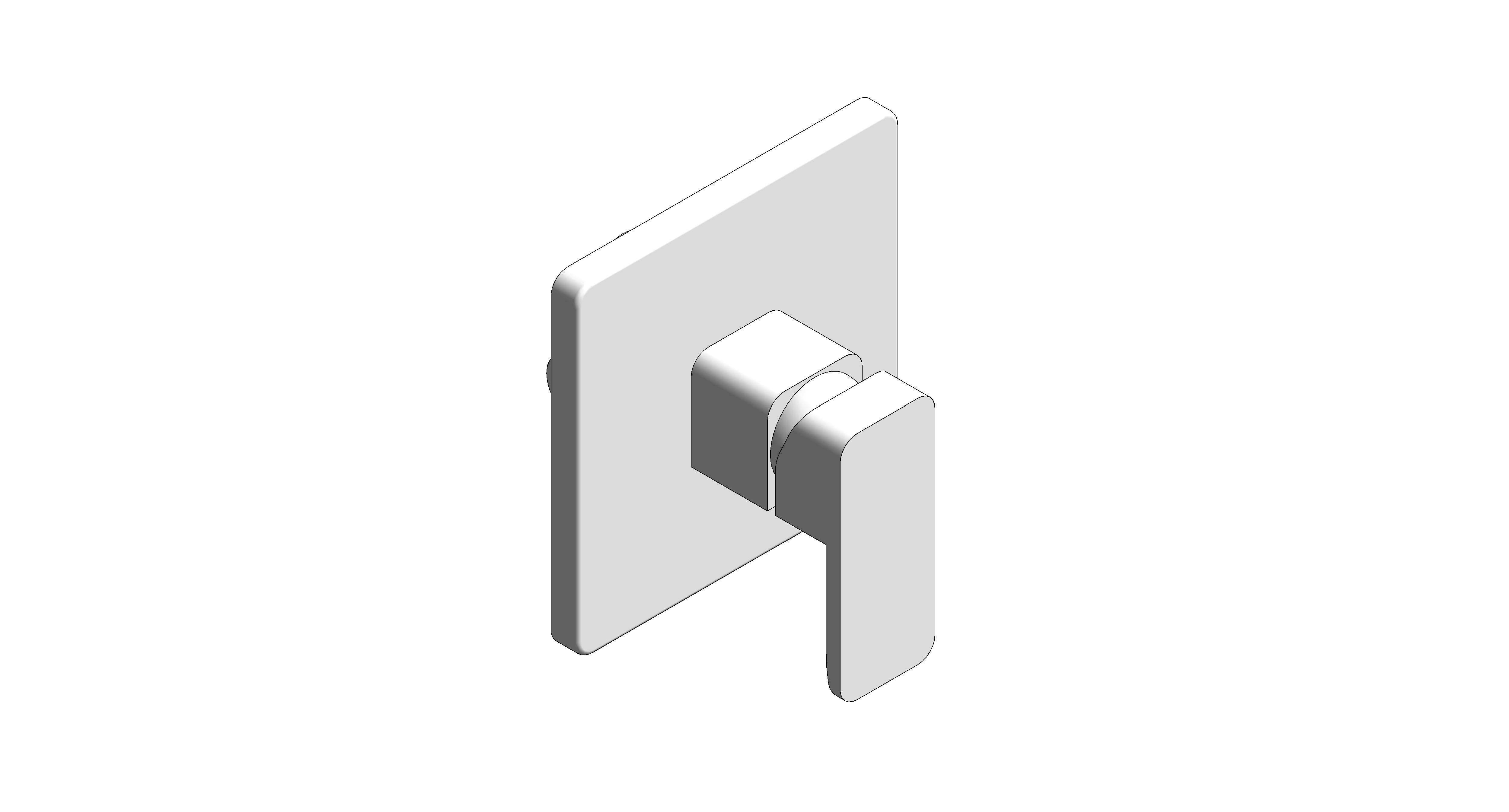 bimstore 3D image of American Standard - Concept Square Concealed Shower Only Mixer - FFAS0422-7T9500BT0