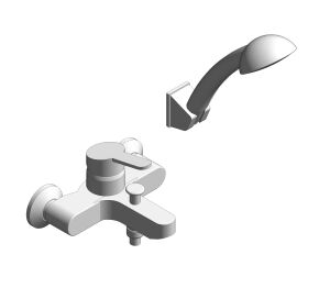 Product: Concept Round Exposed Bath & Shower Mixer with Shower Kit - FFAS1411-601500BF0