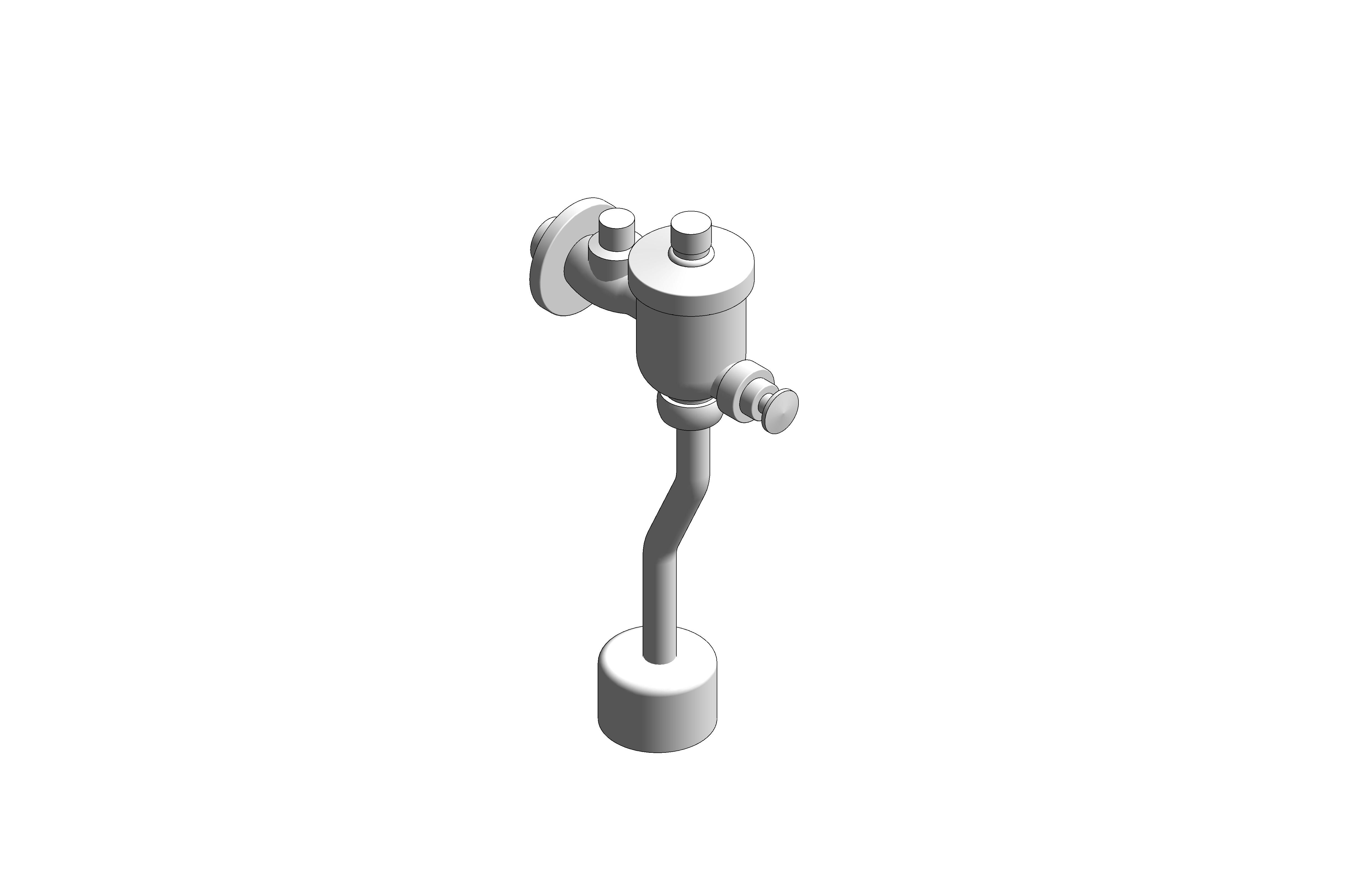 bimstore 3D image of the Exposed Urinal Flush Valve with volume adjustment - FFAS9802-009500BF0 from American Standard