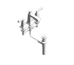 Product: Kastello 3-Hole Basin Mixer with Pop-Up Drain - FFAS1603-101500BC0