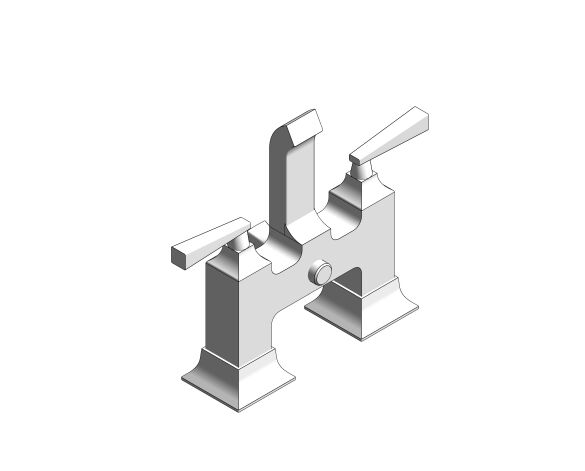 bimstore 3D image of the Kastello Exposed Bath & Shower Mixer with Shower Kit - FFAS1611-601500BC0 from American Standard
