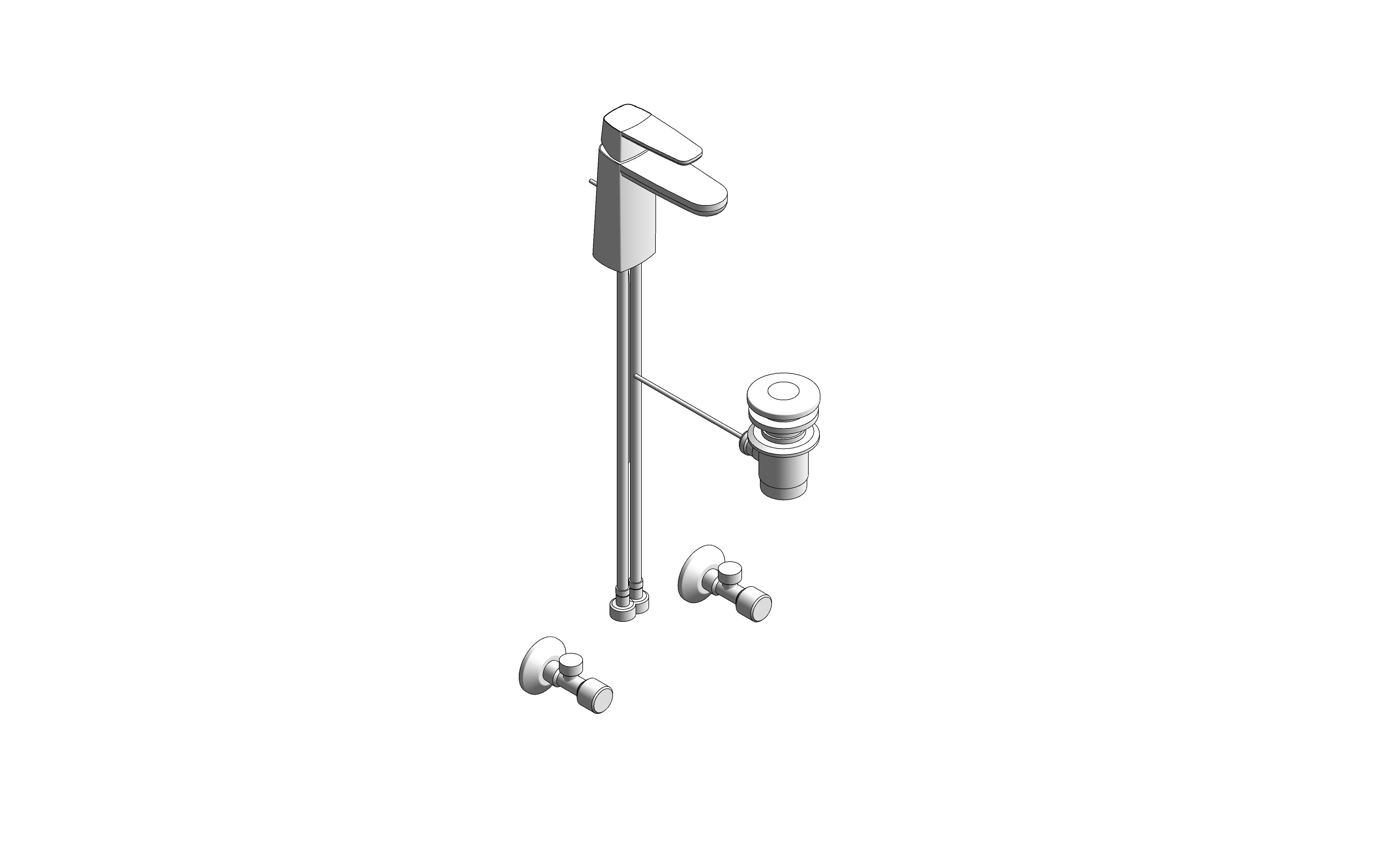 Product: Neo Modern Basin Mixer with Pop-up Drain - FFAS0701-101500BF0