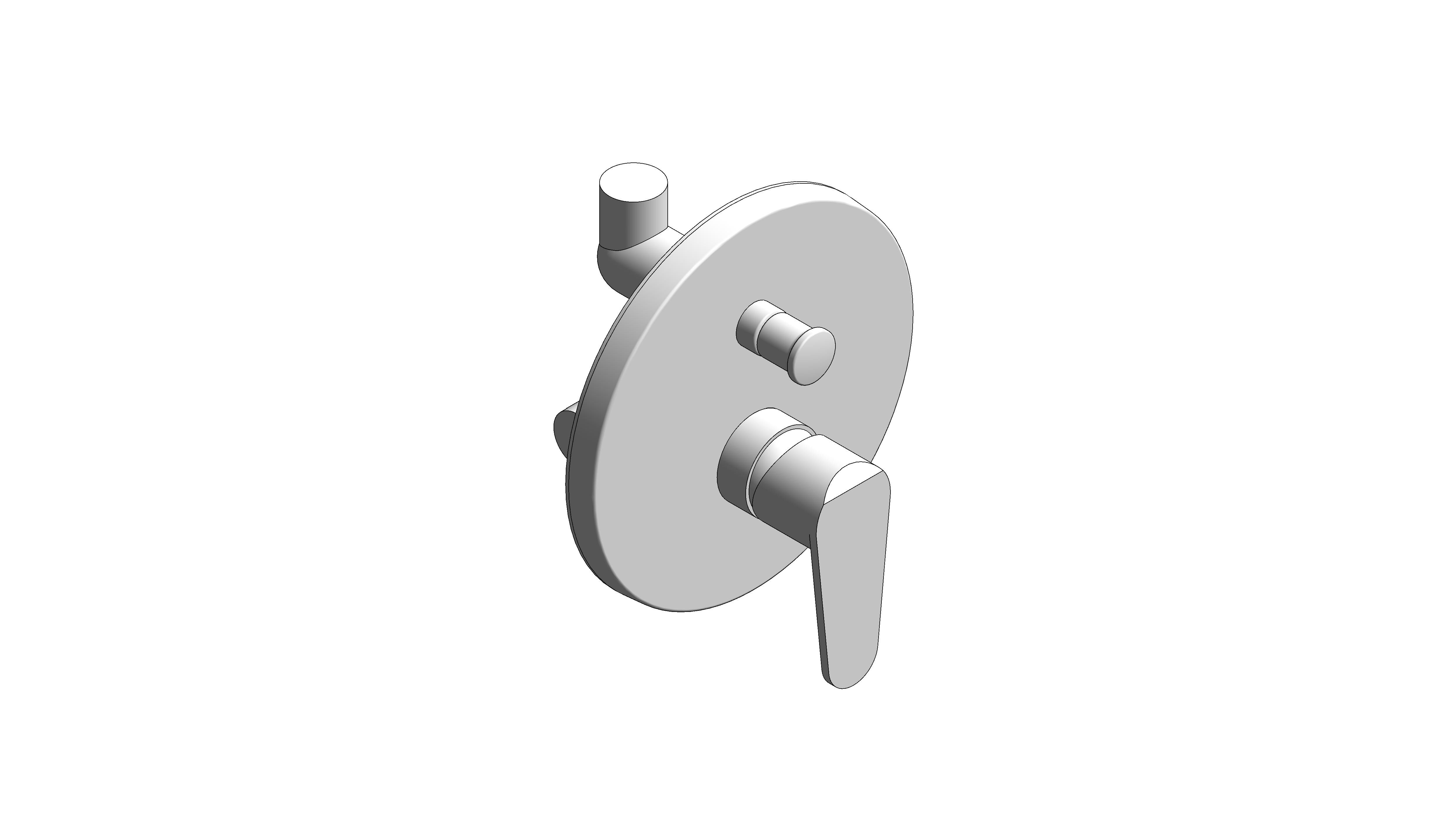 bimstore 3D image of the Neo Modern Concealed Bath & Shower Mixer - FFAS0721-659500BA0 from American Standard