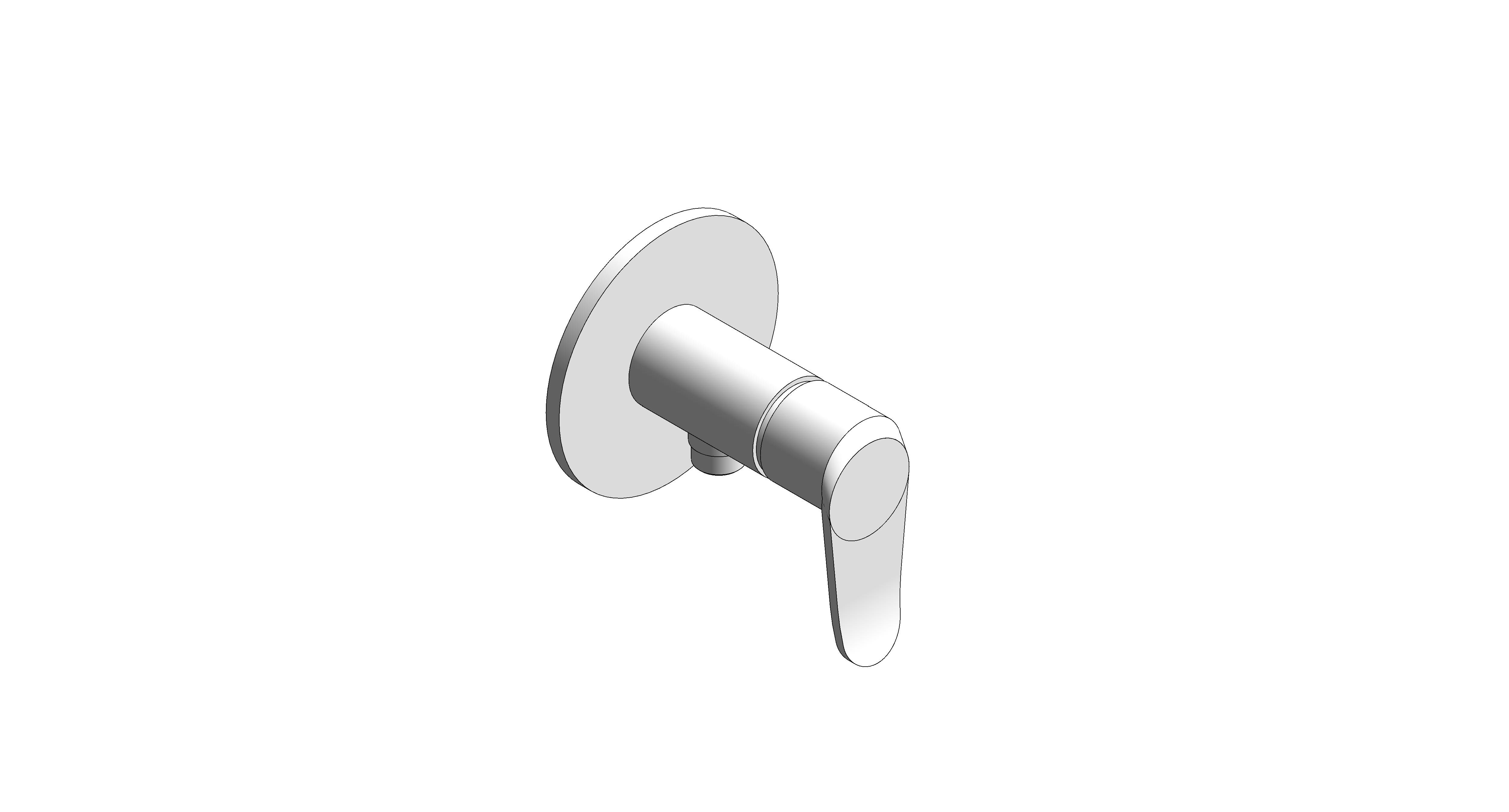 bimstore 3D image of American Standard - Neo Modern Exposed Mono Shower Only Faucet - FFAS0726-7T1500BT0