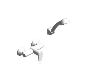 Product: Neo Modern Exposed Shower Only Faucet - FFAS0712-7T1500BT0