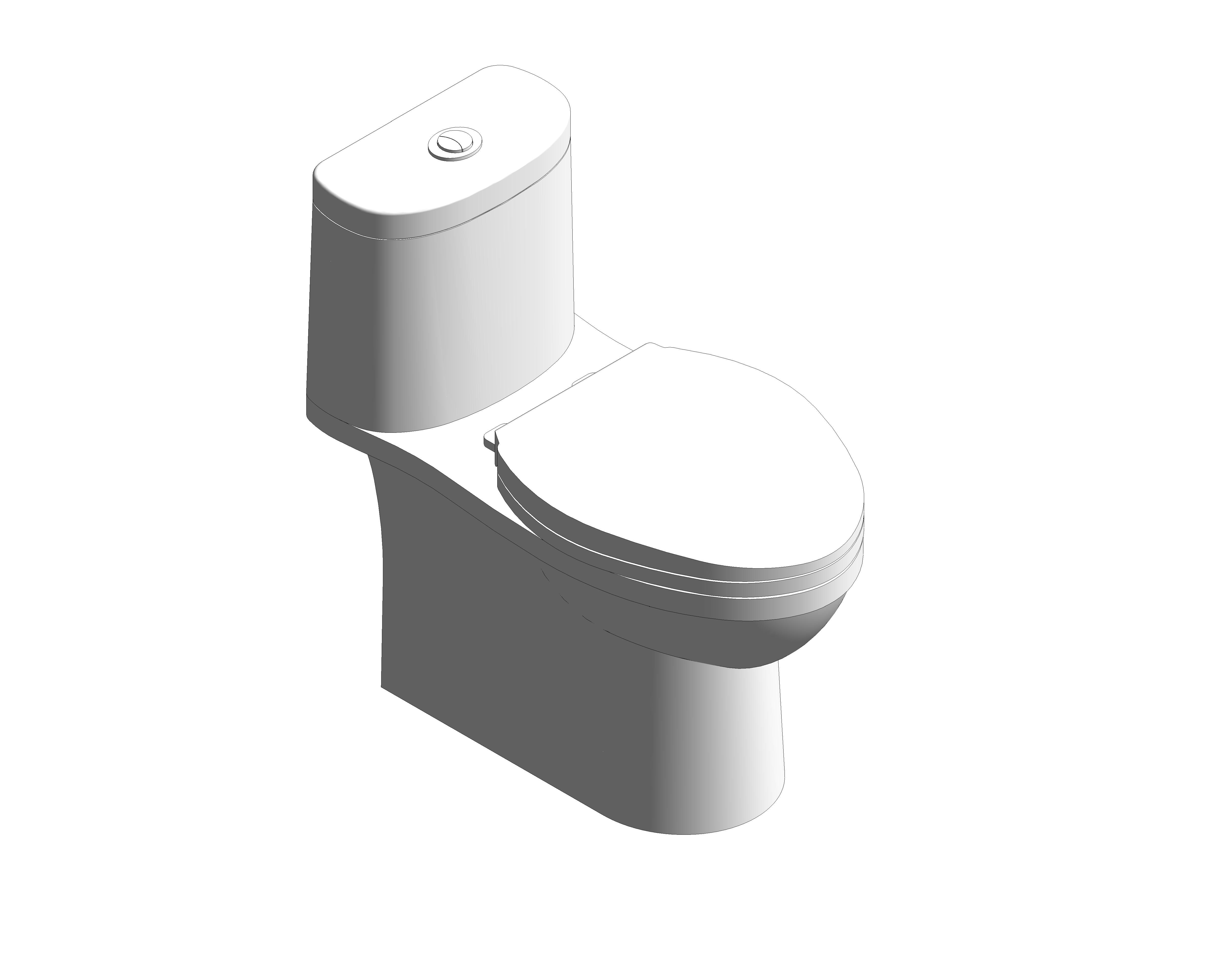 bimstore 3D image of the New Codie II One-piece Toilet - CL20245-6DACTST from American Standard