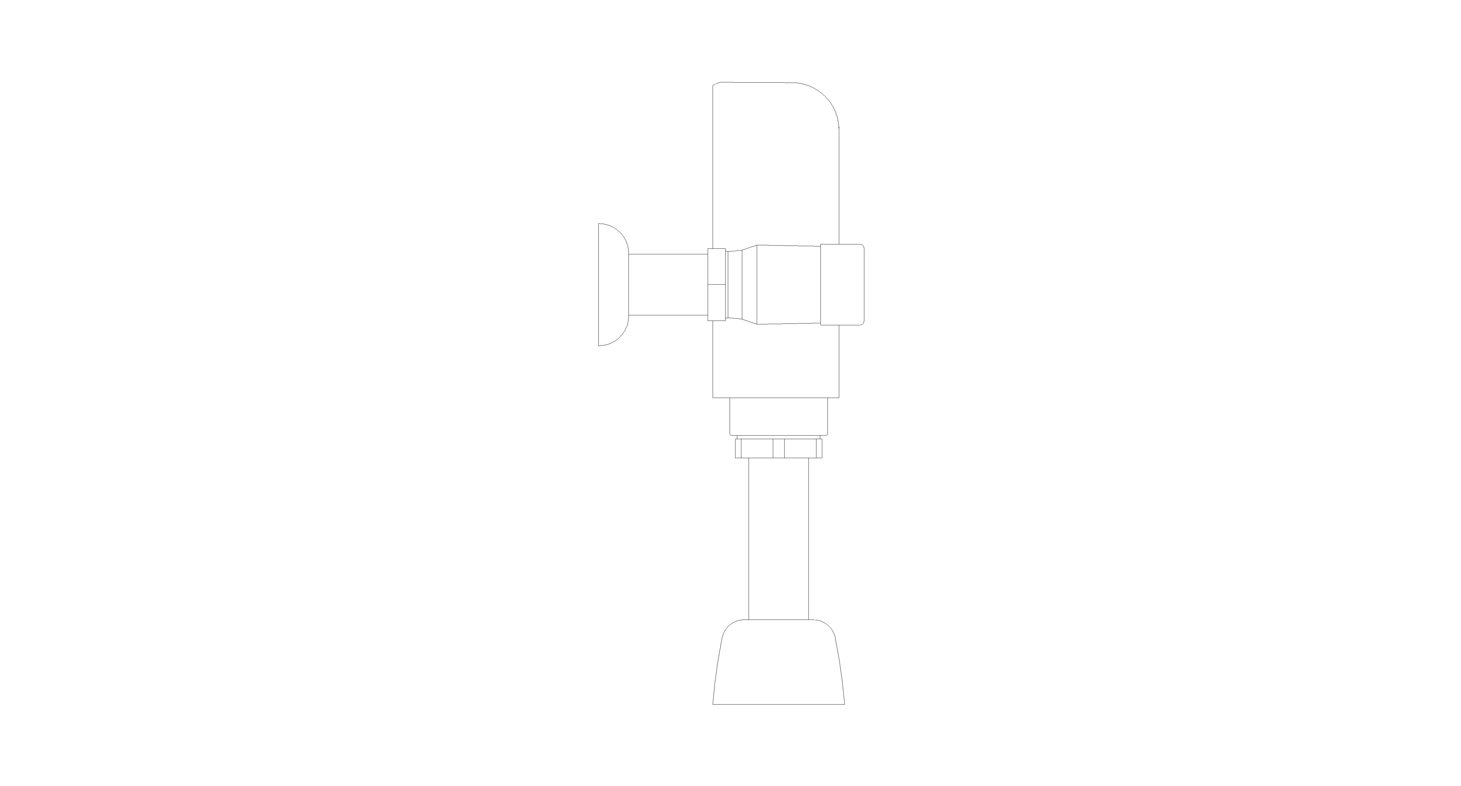 bimstore side image of American Standard - Selectronic Exposed Toilet Flush Valvet - FFAS8833-000500BC0