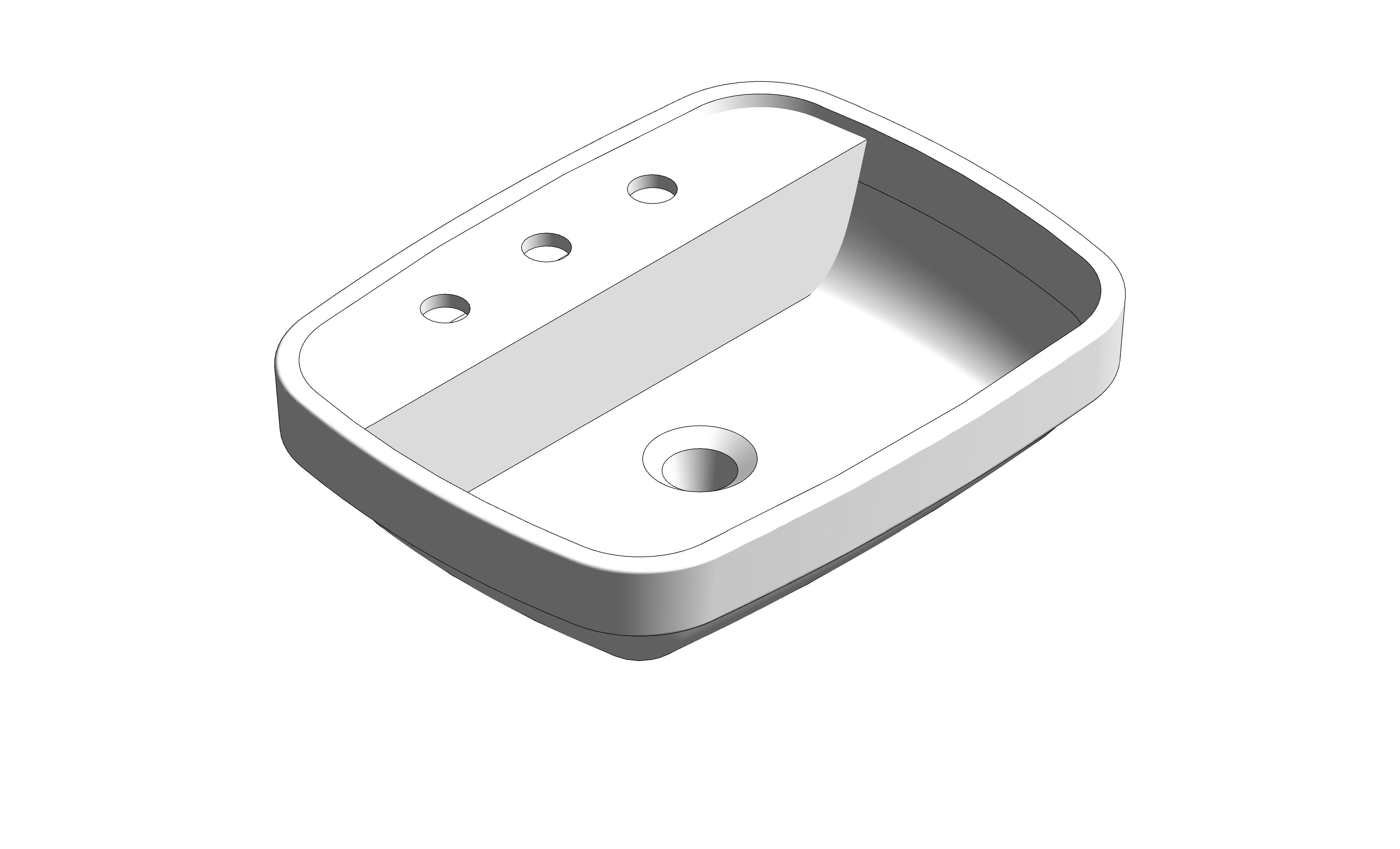 bimstore 3D image of the Signature 550mm countertop basin hole 8″ - CCAS0420-1080410F0 from American Standard