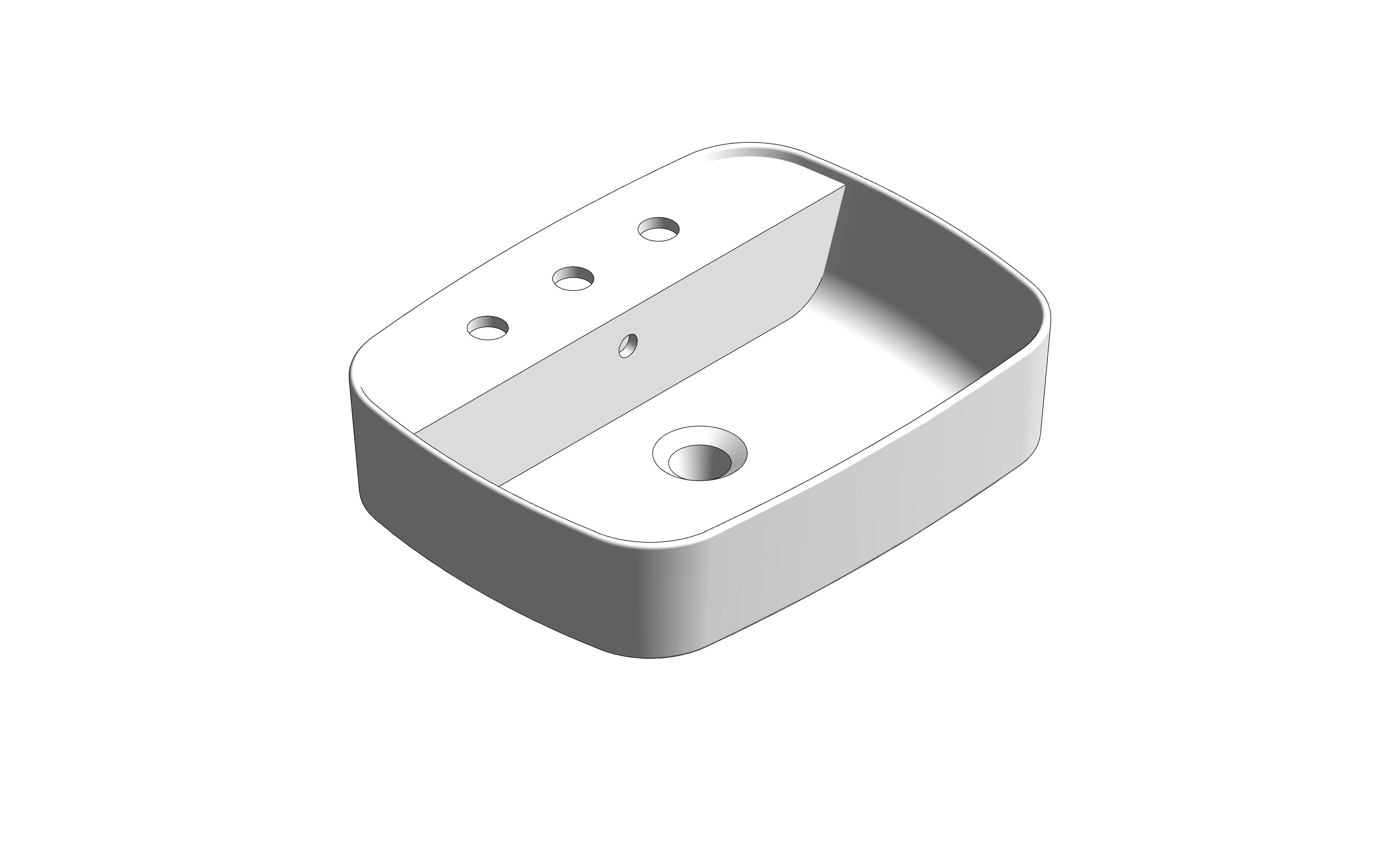 bimstore 3D image of the Signature 550mm Vessel with Deck (8″ hole) - CCAS0618-1080410F0 from American Standard