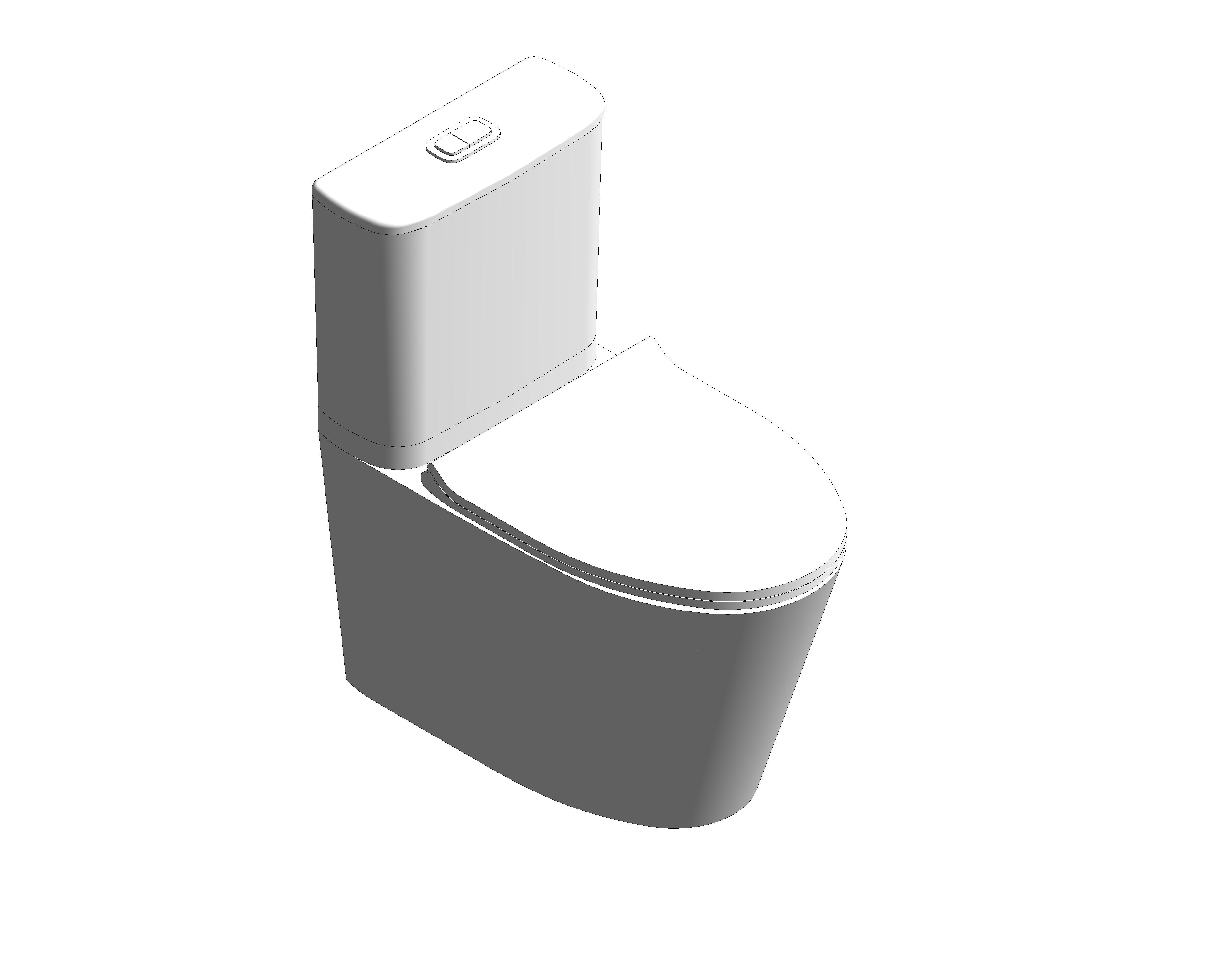 bimstore 3D image of the Signature Closed Couple Toilet 3/4.5 Lpf Comp Set - CL26225-6DACTCB from American Standard