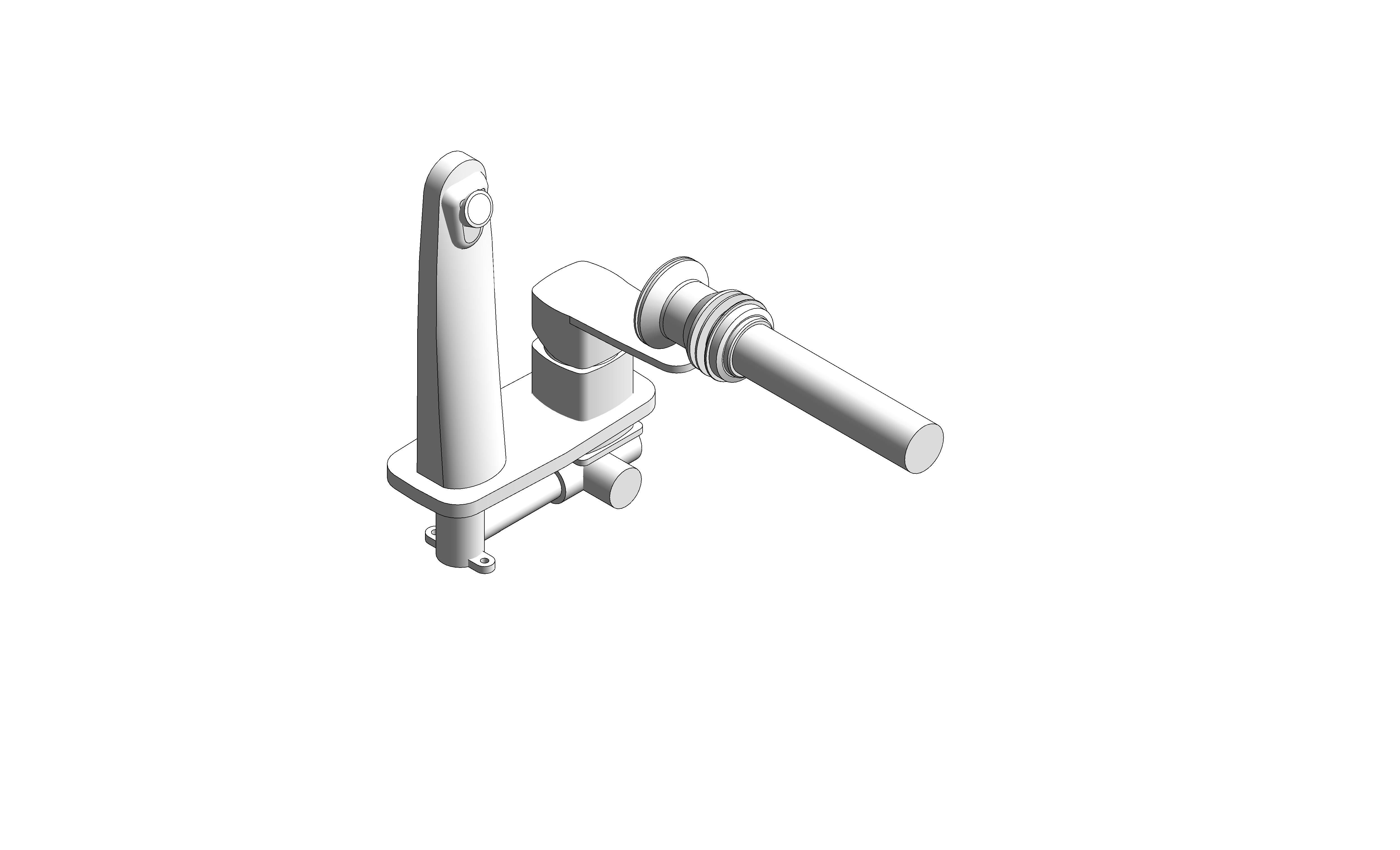 bimstore 3D image of the Signature wall mounted basin mixer With Pop-up drain - FFAS1704-1015L0BC0 from American Standard