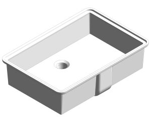 Product: Thin Touch Square Undercounter Washbasin 600mm - CCASF513-1000410F0