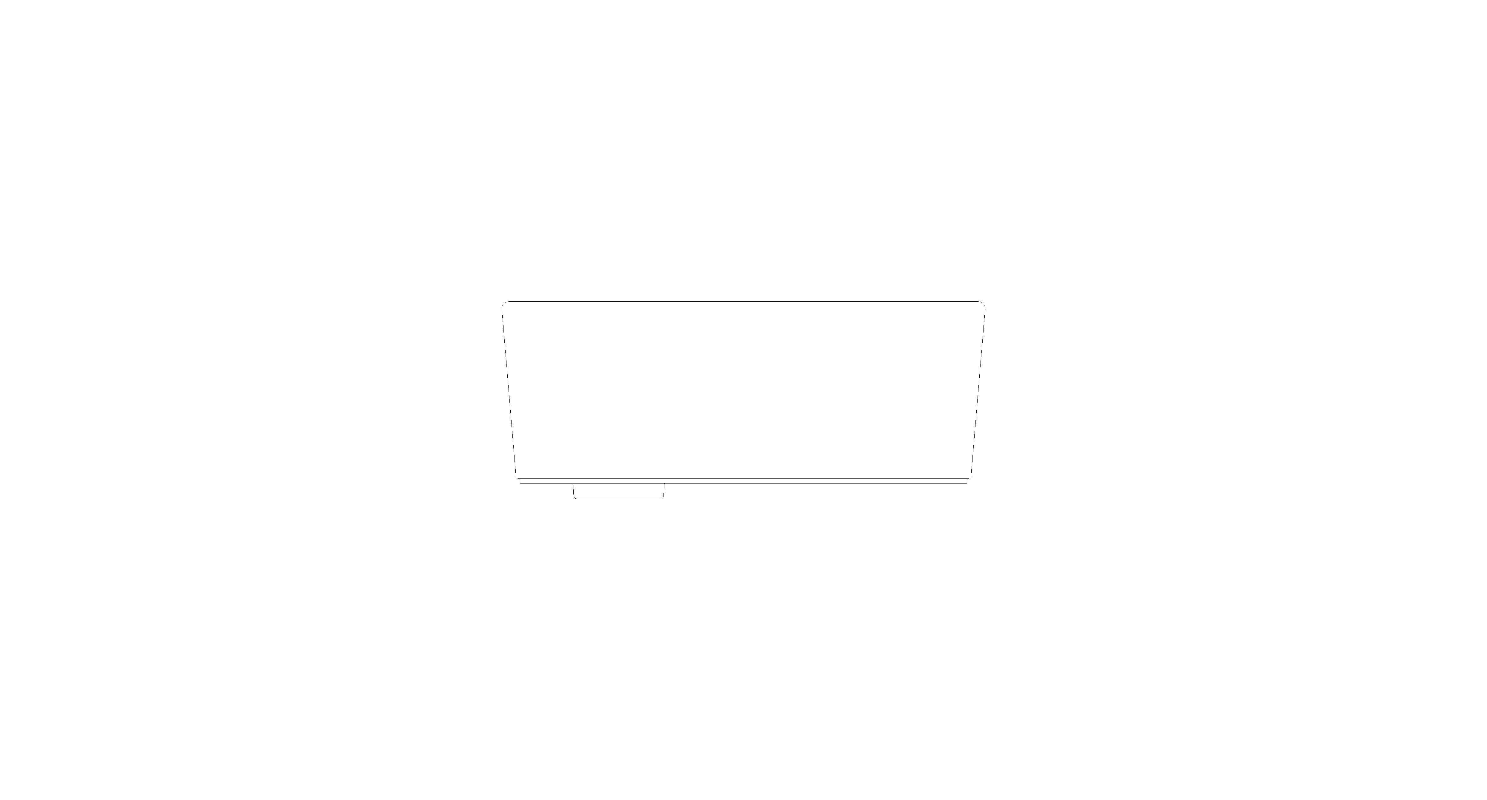 bimstore side image of the American Standard - Thin Touch Square Vessel 500mm - CCASF611-0000410F0