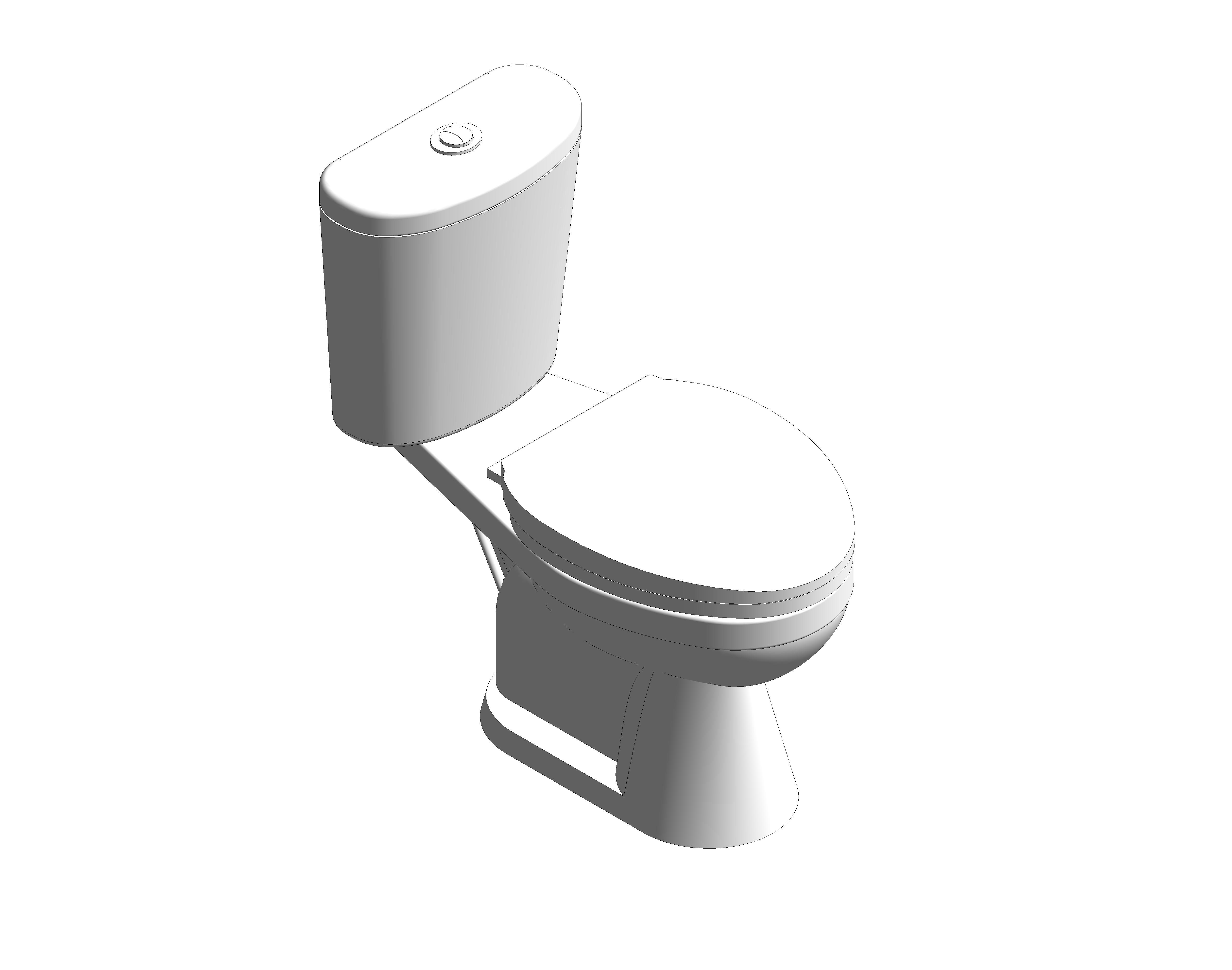 bimstore 3D image of the Winston II Close Coupled Toilet (Dual Flush) - CL26965-6DAWDSTDG from American Standard