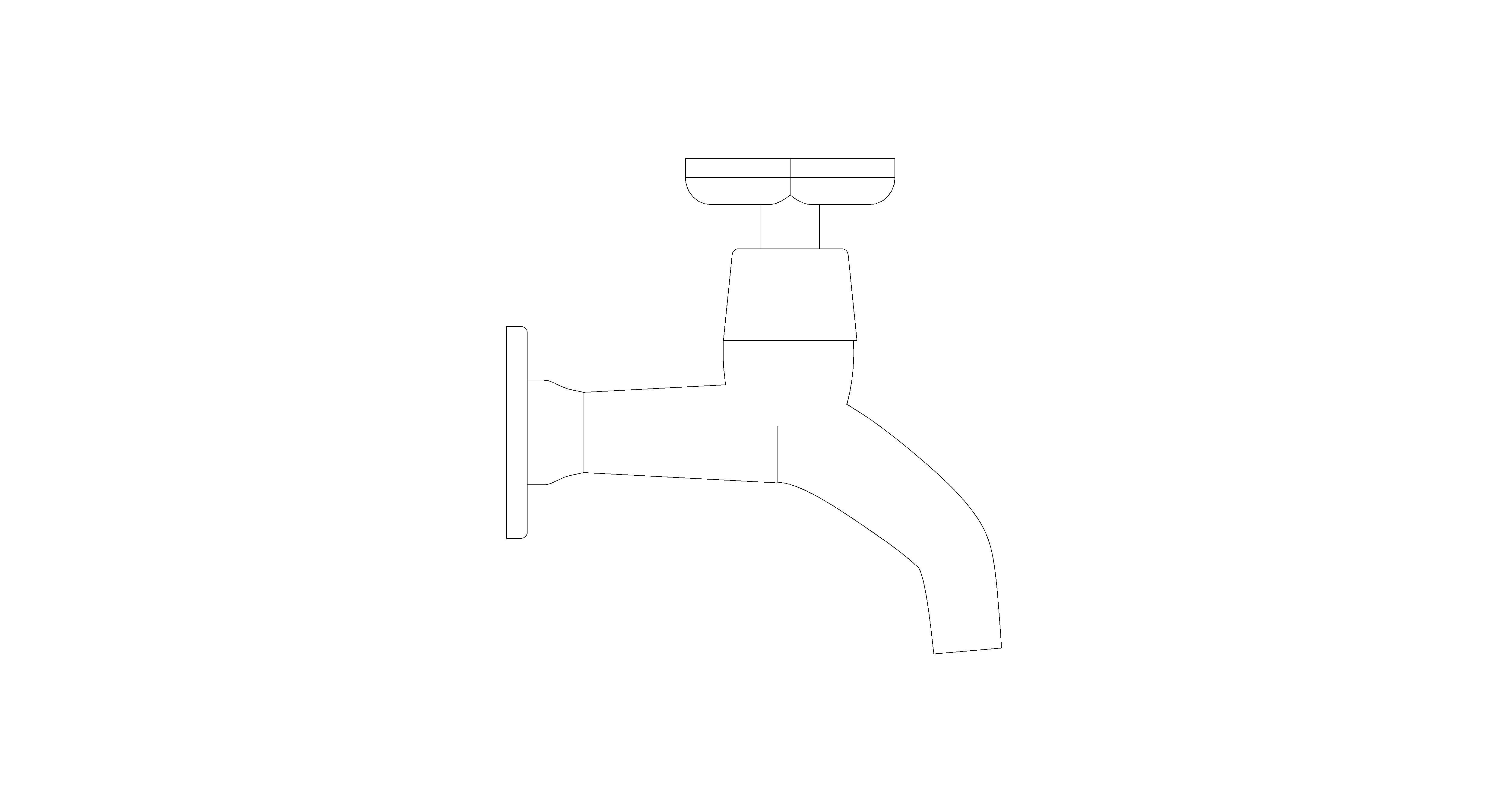 bimstore side image of American Standard - Winston Wall Tap (Cross Handle) - FFAST702-0T0500BT0