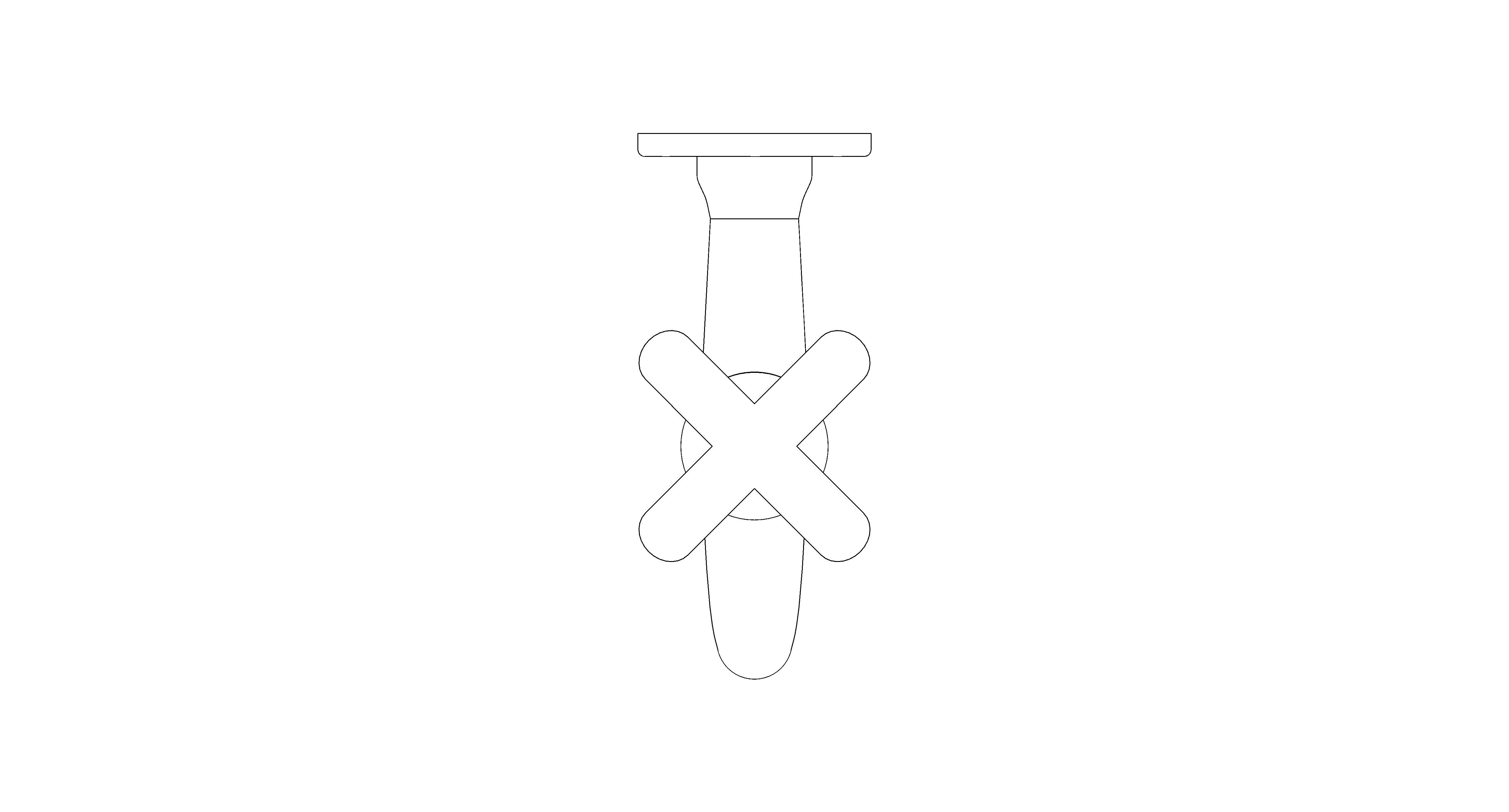 bimstore top image of American Standard - Winston Wall Tap (Cross Handle) - FFAST702-0T0500BT0