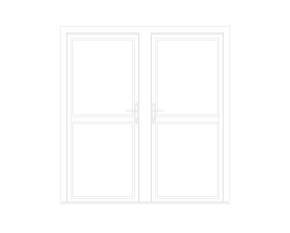 Product: XT66 Rebate – Standard Double Door – Curtain wall (MU800 Hi)