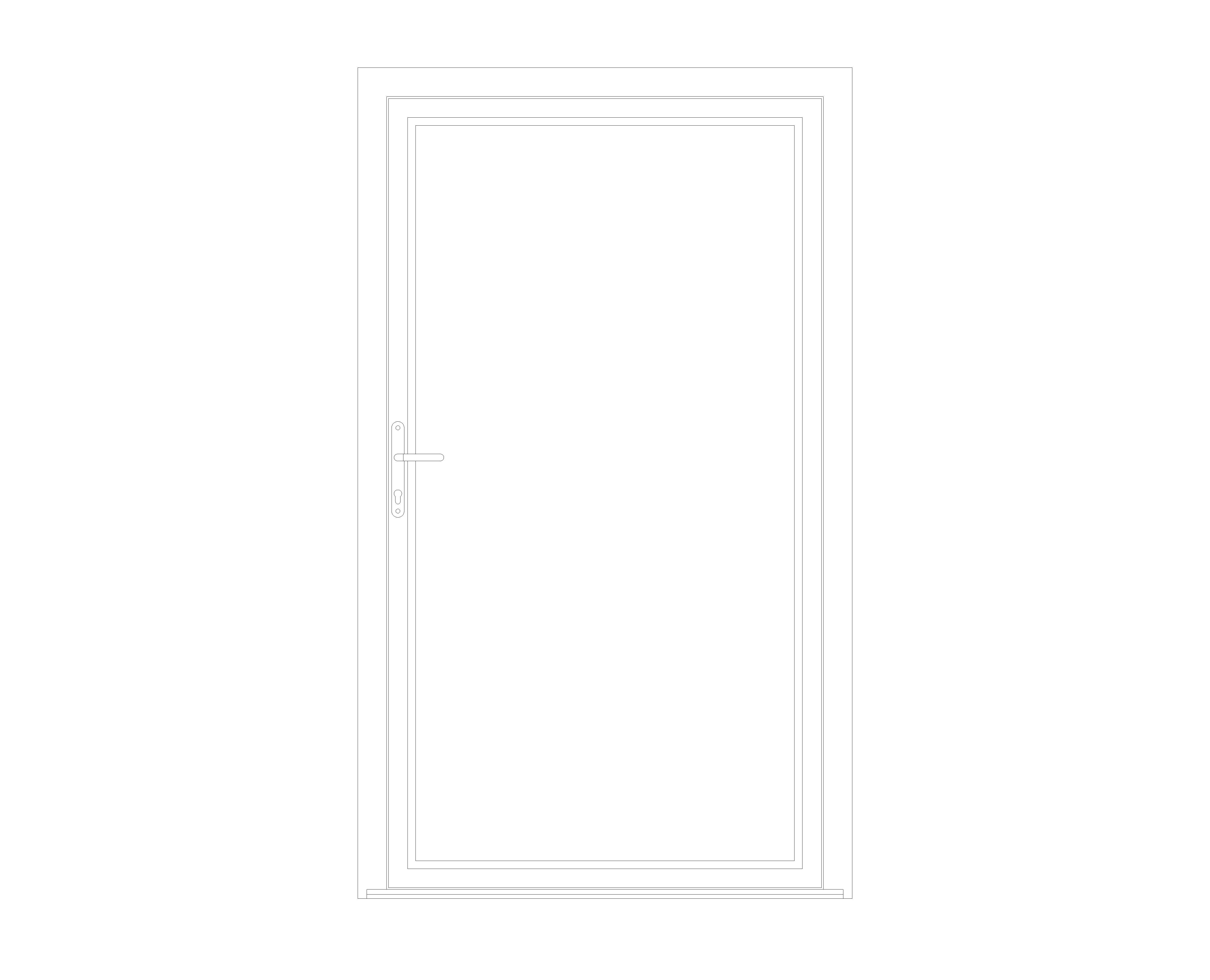 Product: XT66 Rebate – Standard Single Door – Curtain Wall (MU800 Hi)
