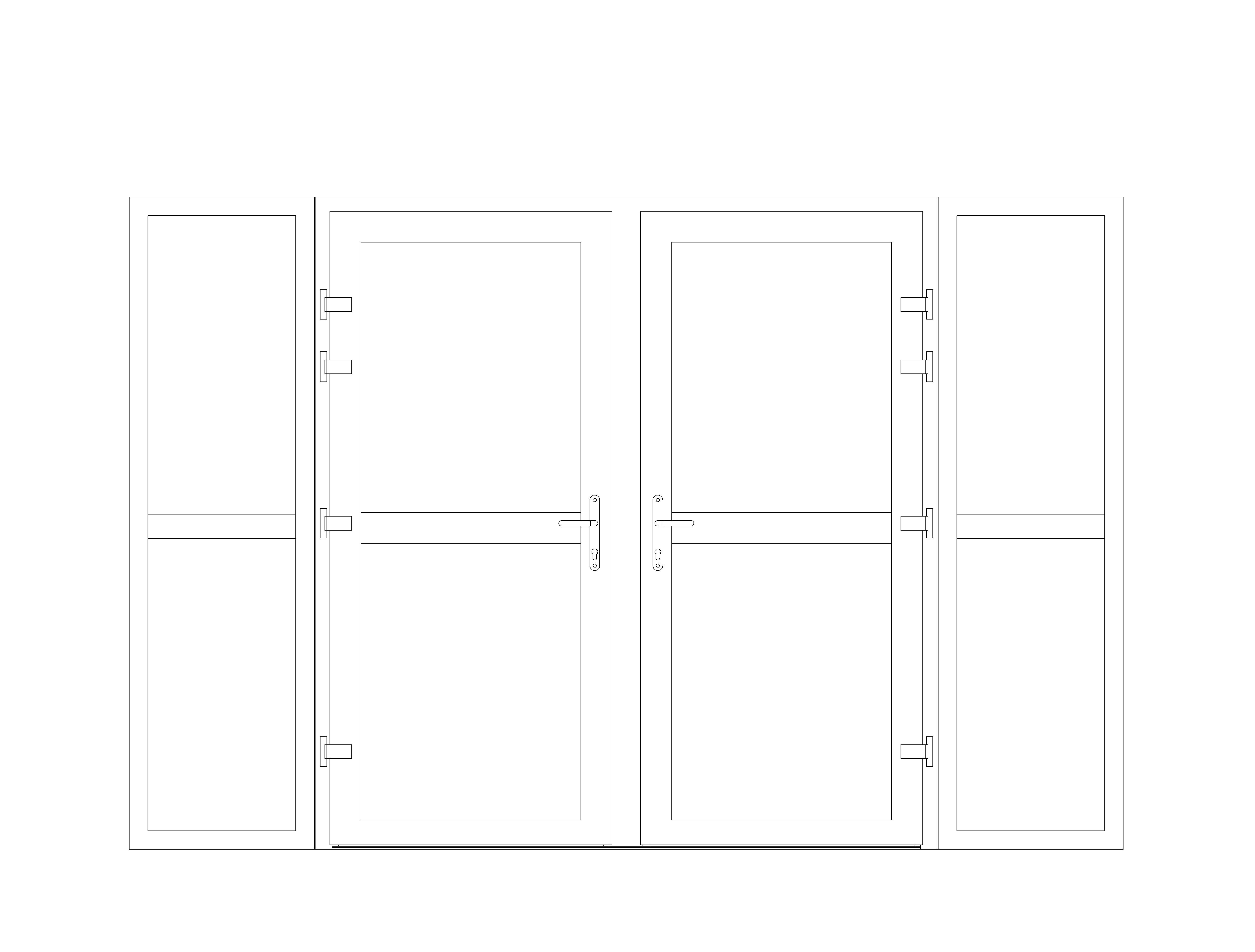 Product: XT66 Rebate - Double Door With Side Window Midrail