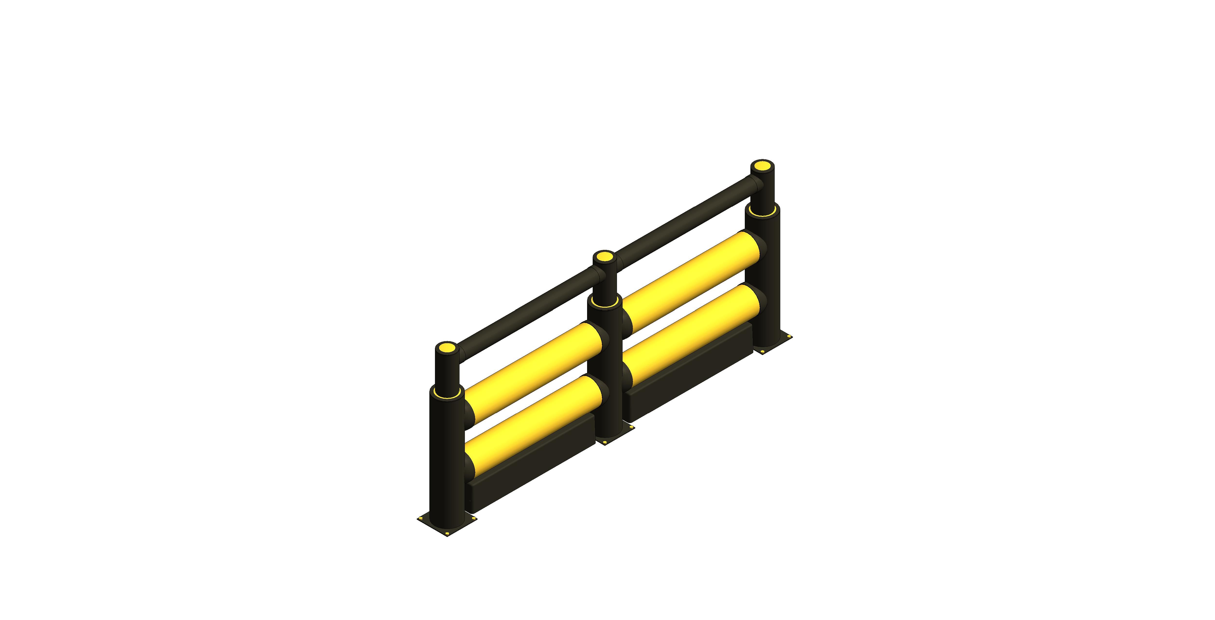 Product: iFlex Double Traffic Barrier+ with HD ForkGuard