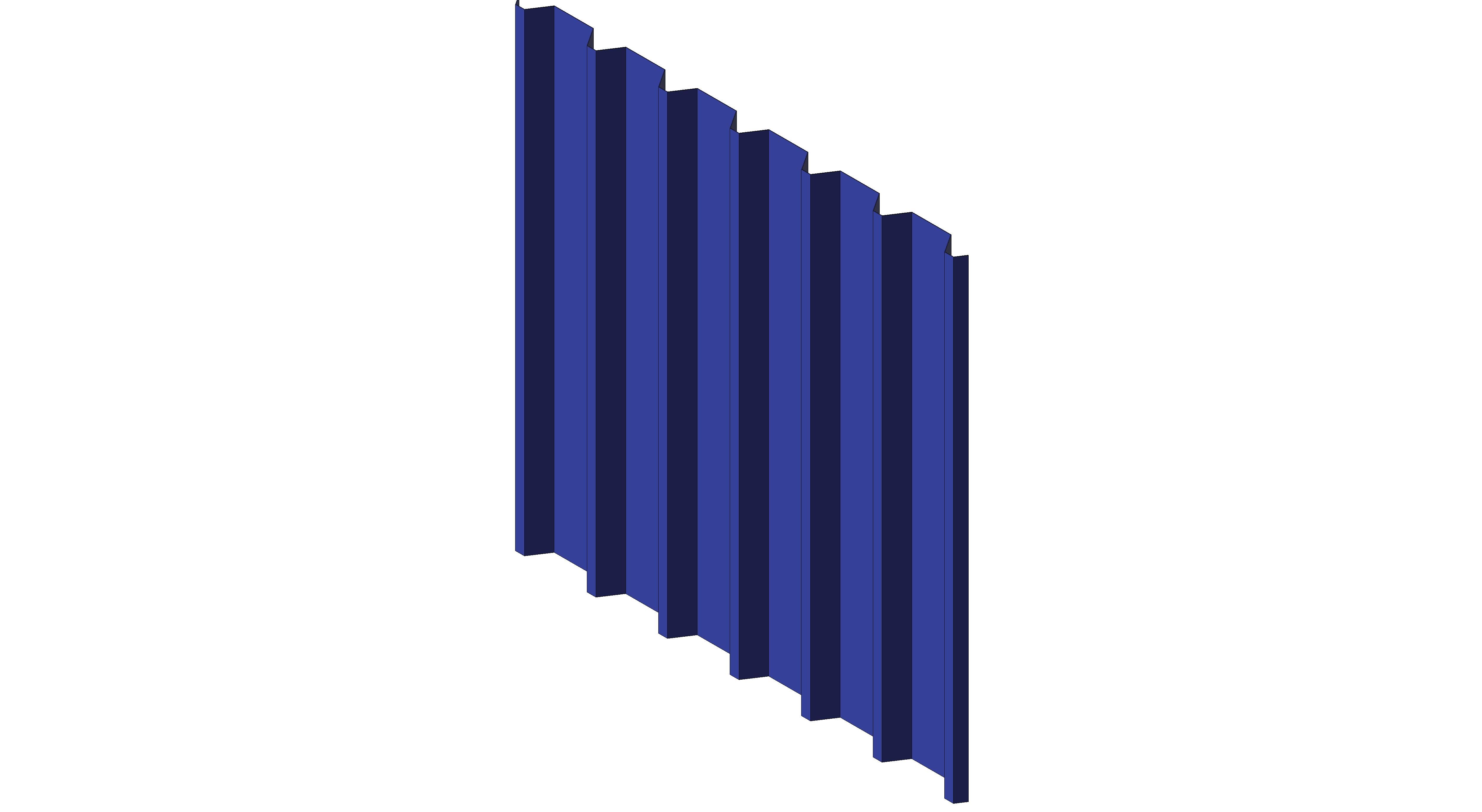 bimstore 3D image of  Assan Panels - 38/151-7 Roof and Wall Corrugated Sheet