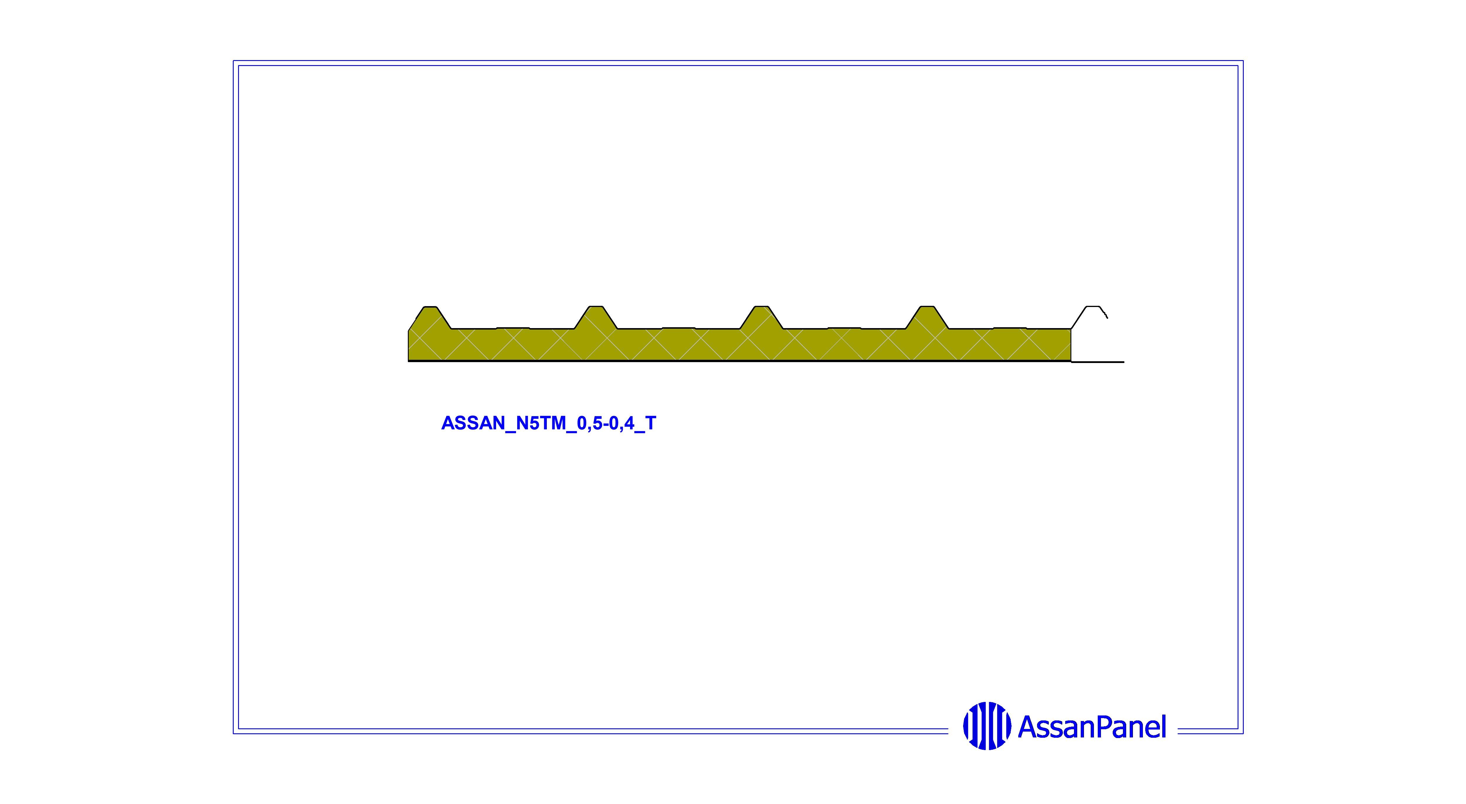 bimstore side image of Assan Panels - N5TM Membrane Roof Panel
