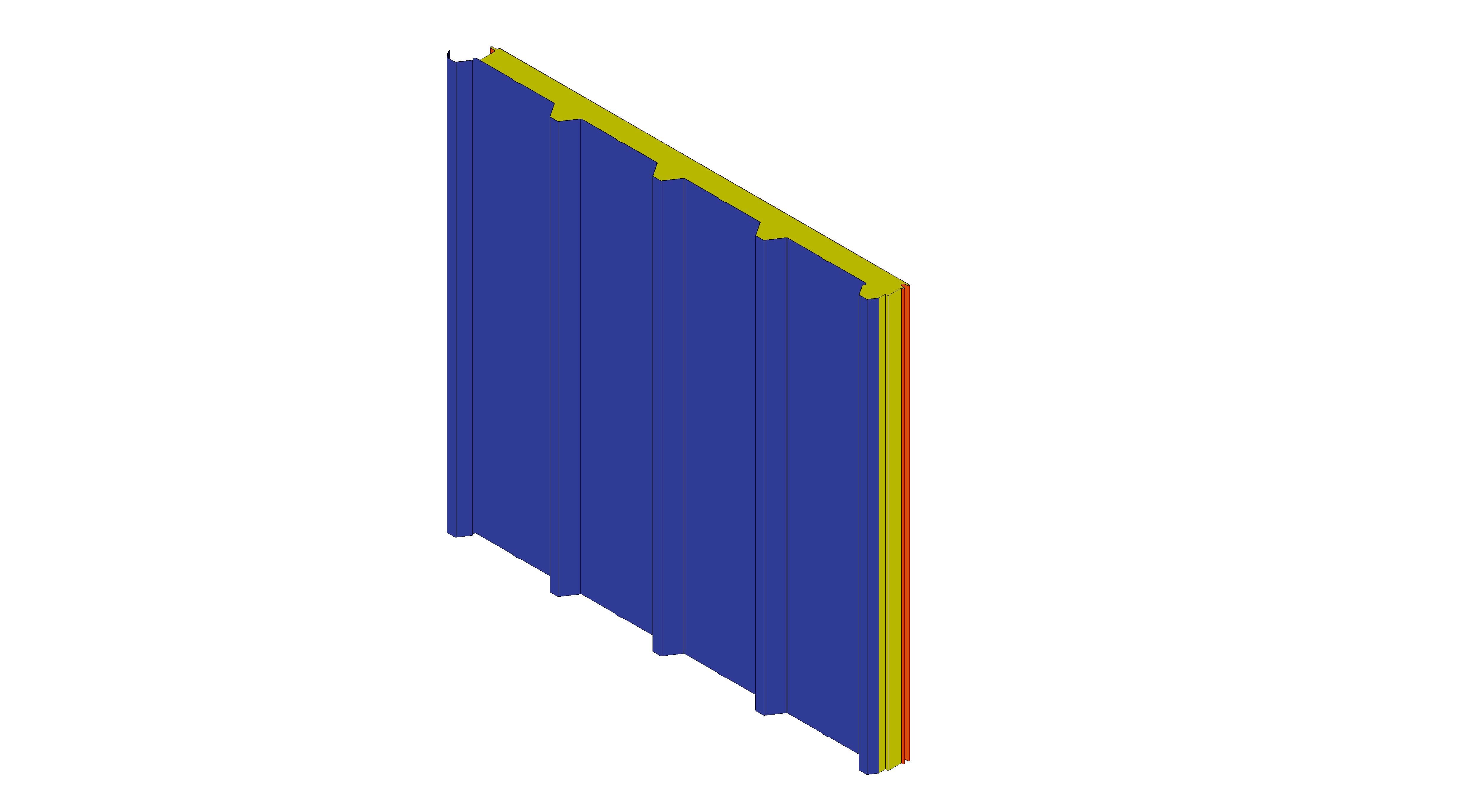 bimstore 3D image of Assan Panels - R5T Capped Roof Panels