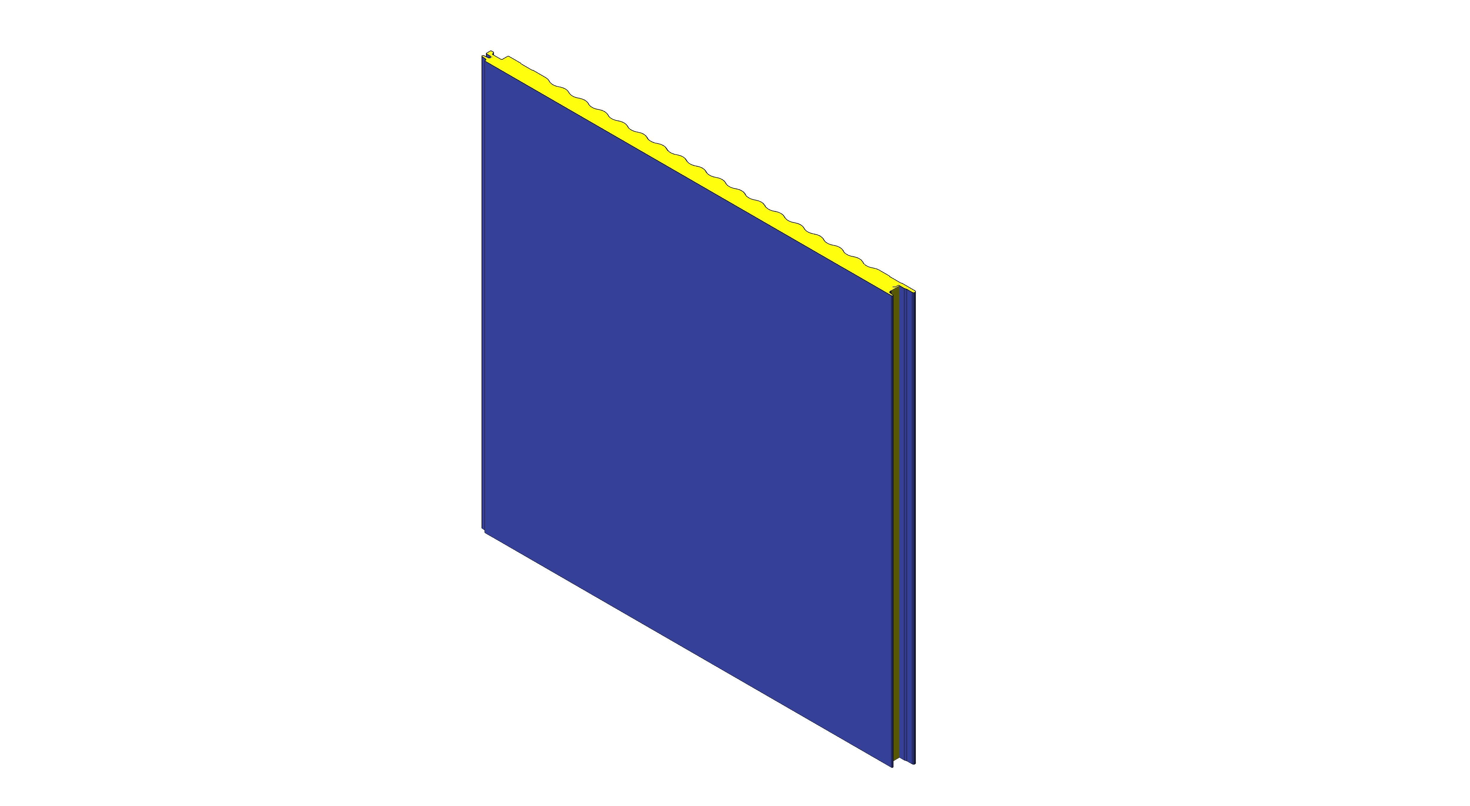 bimstore 3D image of Assan Panels - W 40 Sinus Wall Panel