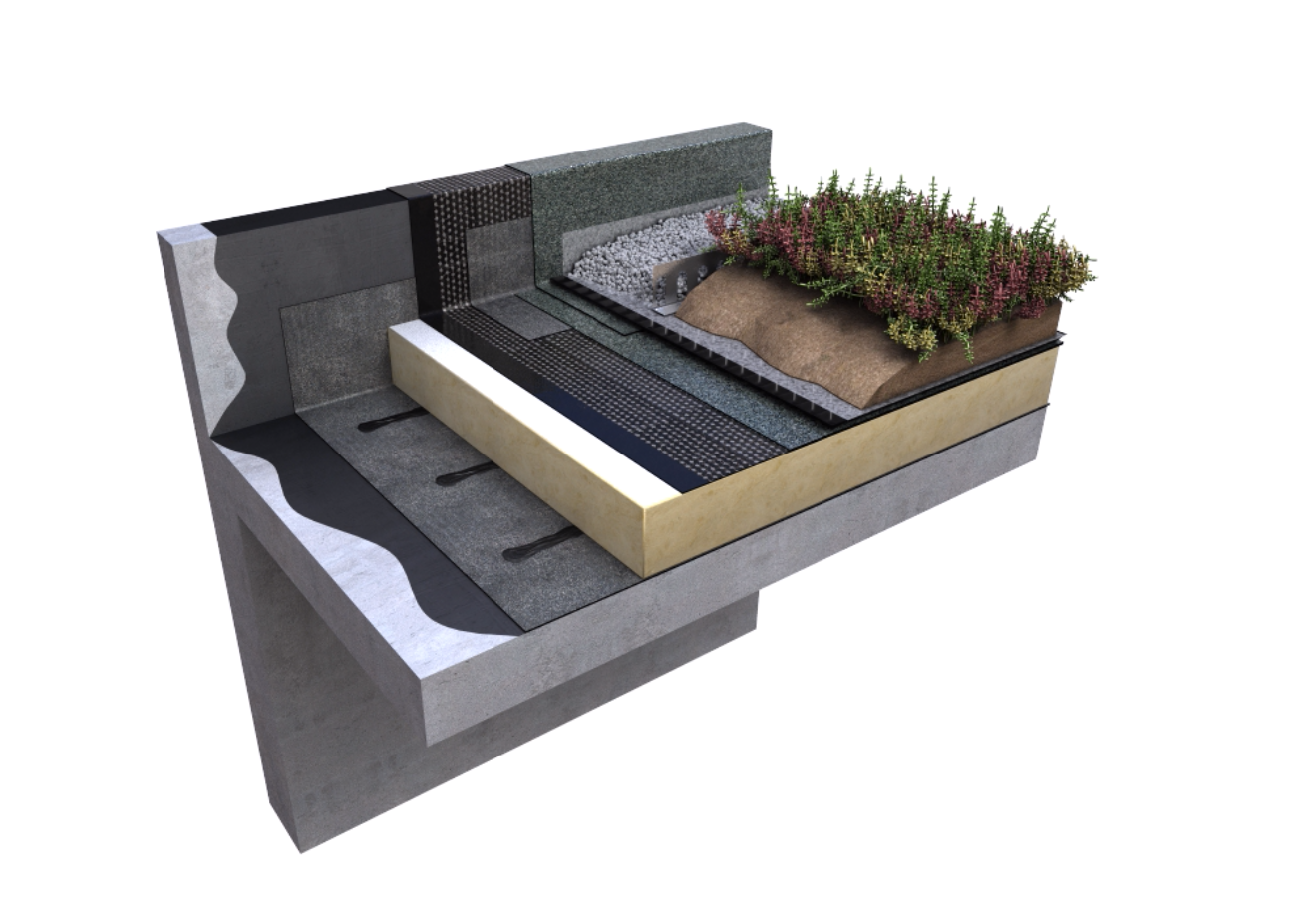 Product: Cityflor Warm Roof Living Roof System