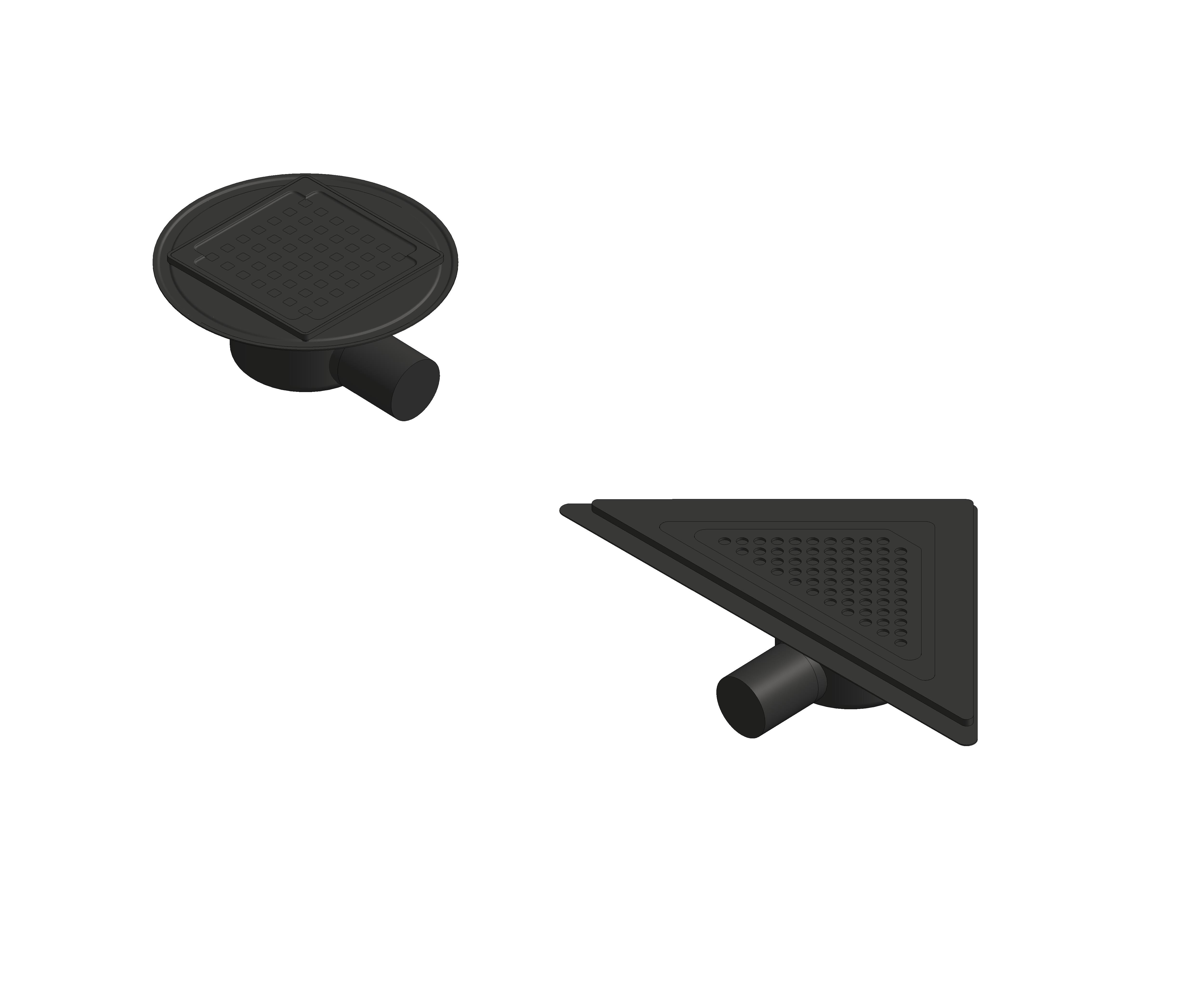 Product: Floor Drain Two Part, series 382, Square or Triangle-wall mounted