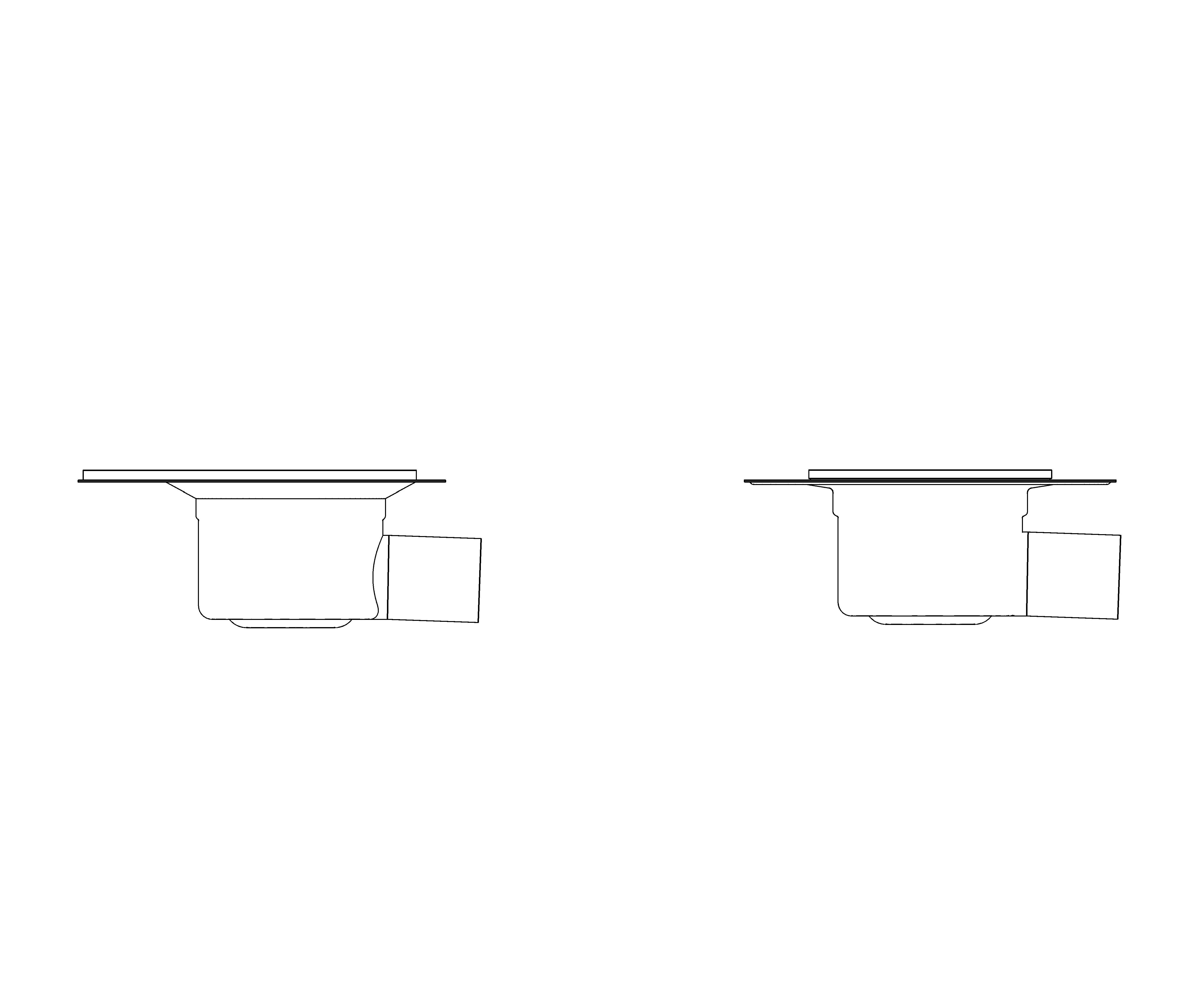 Product: Floor Drain Two Part, series 382, Square or Triangle-wall mounted