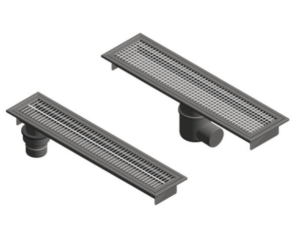 Bim, Content, Object, Component, bimstore, Revit, BLÜCHER®, Drainage, Drain, End, Outlet, Center, Channel, 672