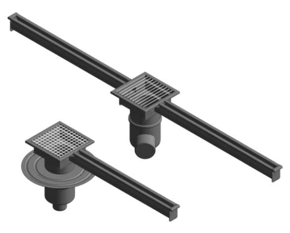 Bim, Content, Object, Component, bimstore, Revit, BLÜCHER®, Drainage, Drain, End, Outlet, Center, Channel, 673