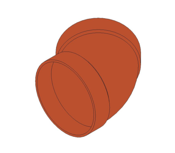 bimstore 3D image of BB21 45 Degree Elbow from Boss