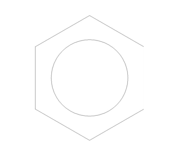 bimstore side image of the Brass Screwed Pipe Hexagon Backnut from Boss